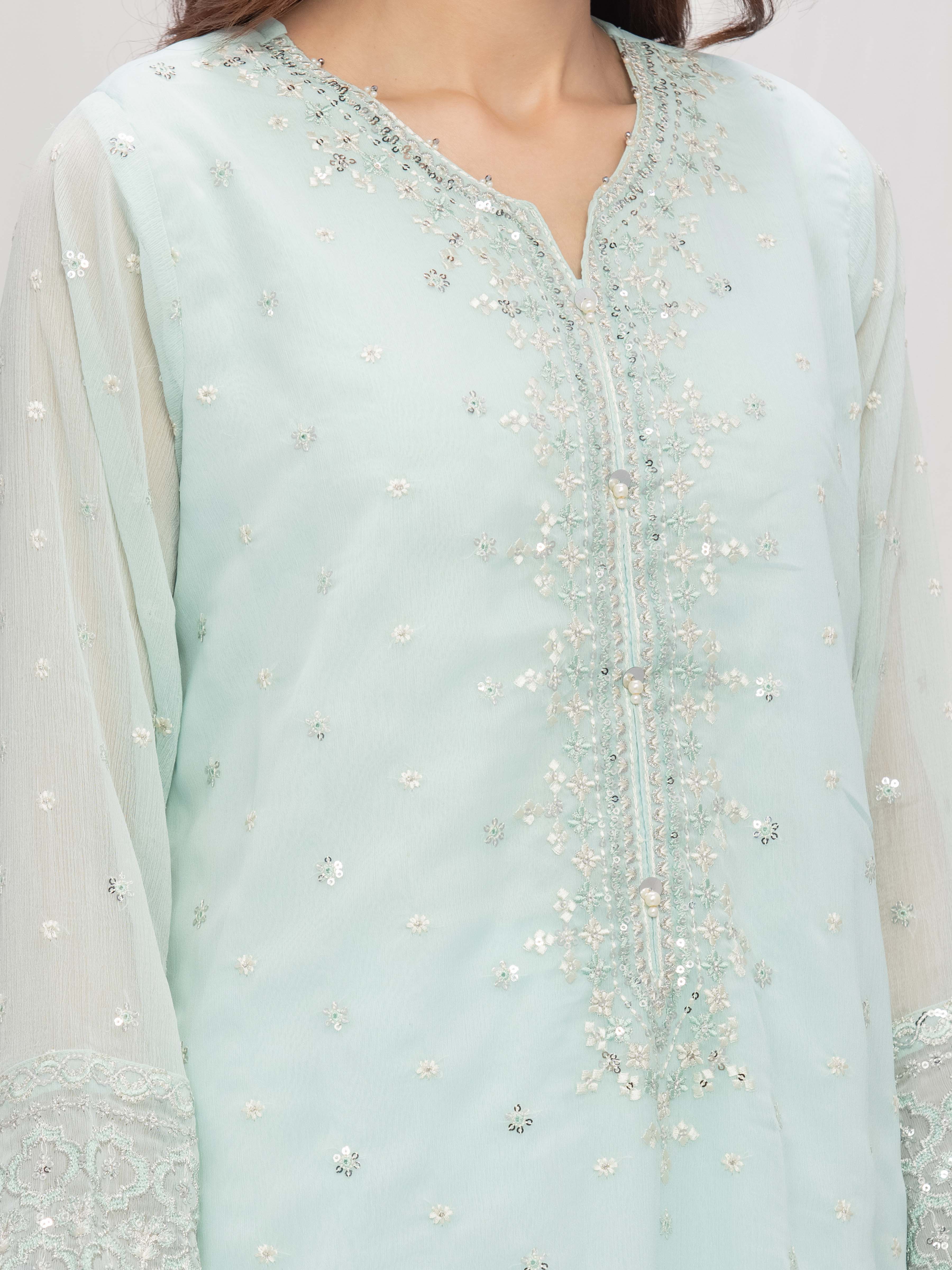 Pret Embroidered Chiffon Suit - EWTPLE5-00047-3P - Image 3