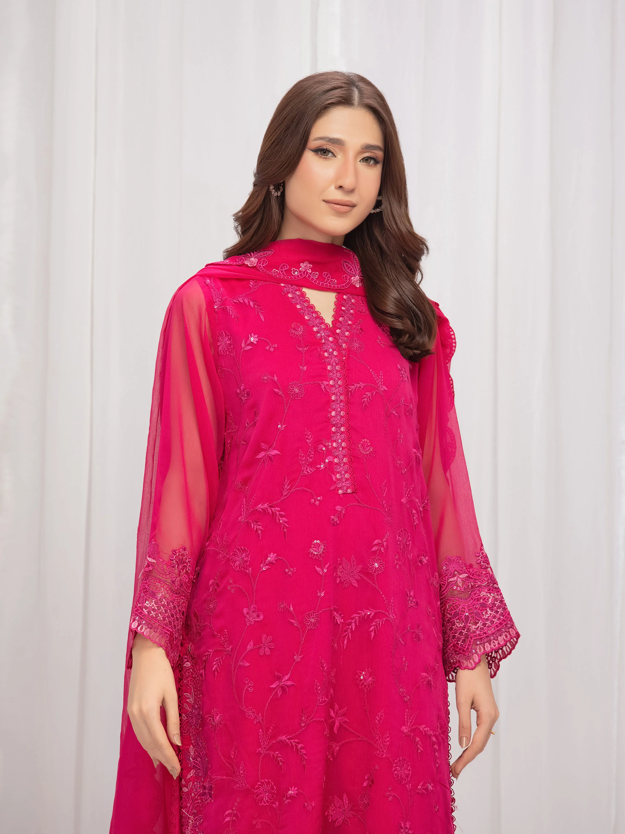 Pret Embroidered Chiffon Suit - EWTPLE5-00050-3P - Image 2