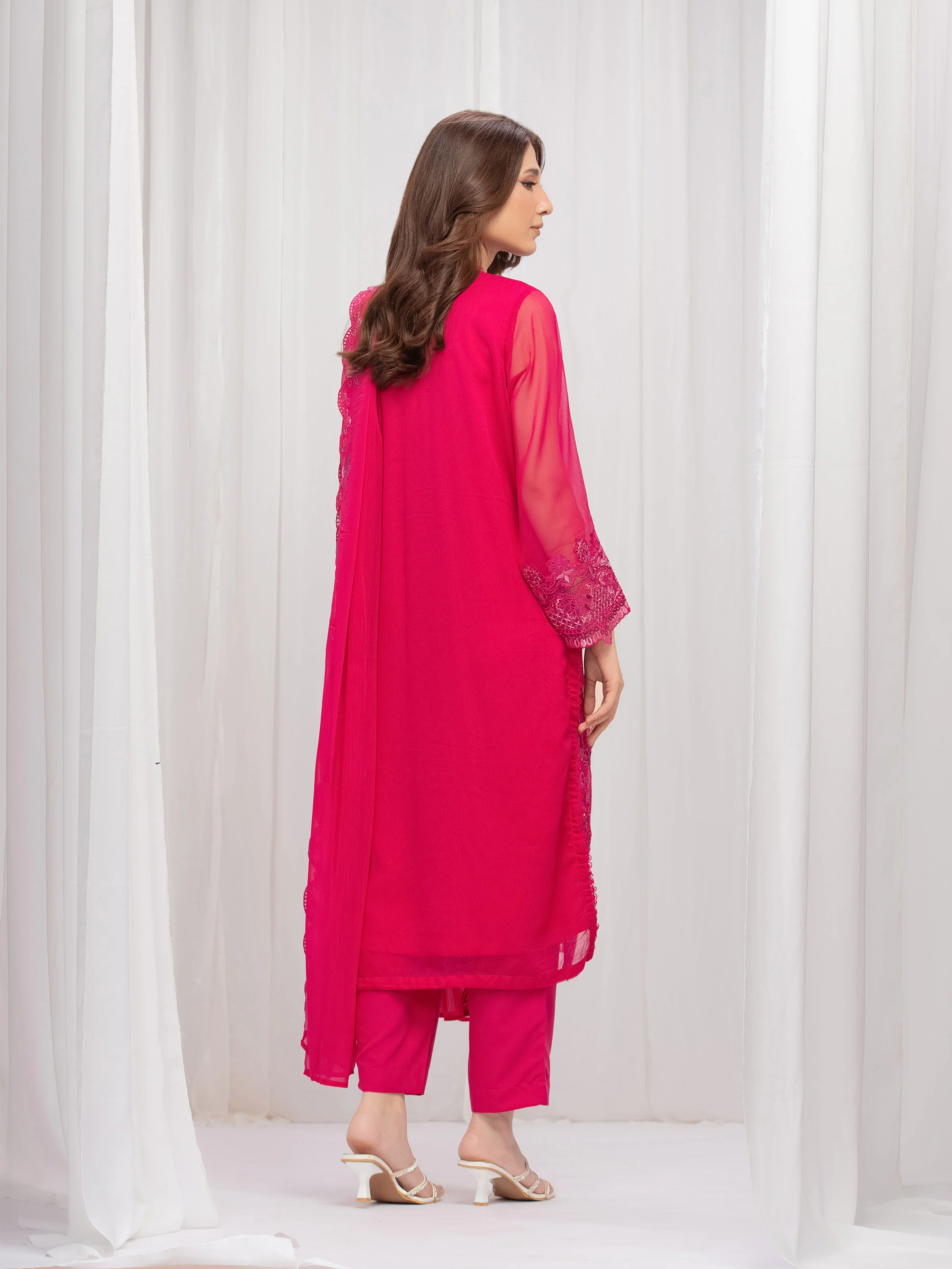 Pret Embroidered Chiffon Suit - EWTPLE5-00050-3P - Image 6