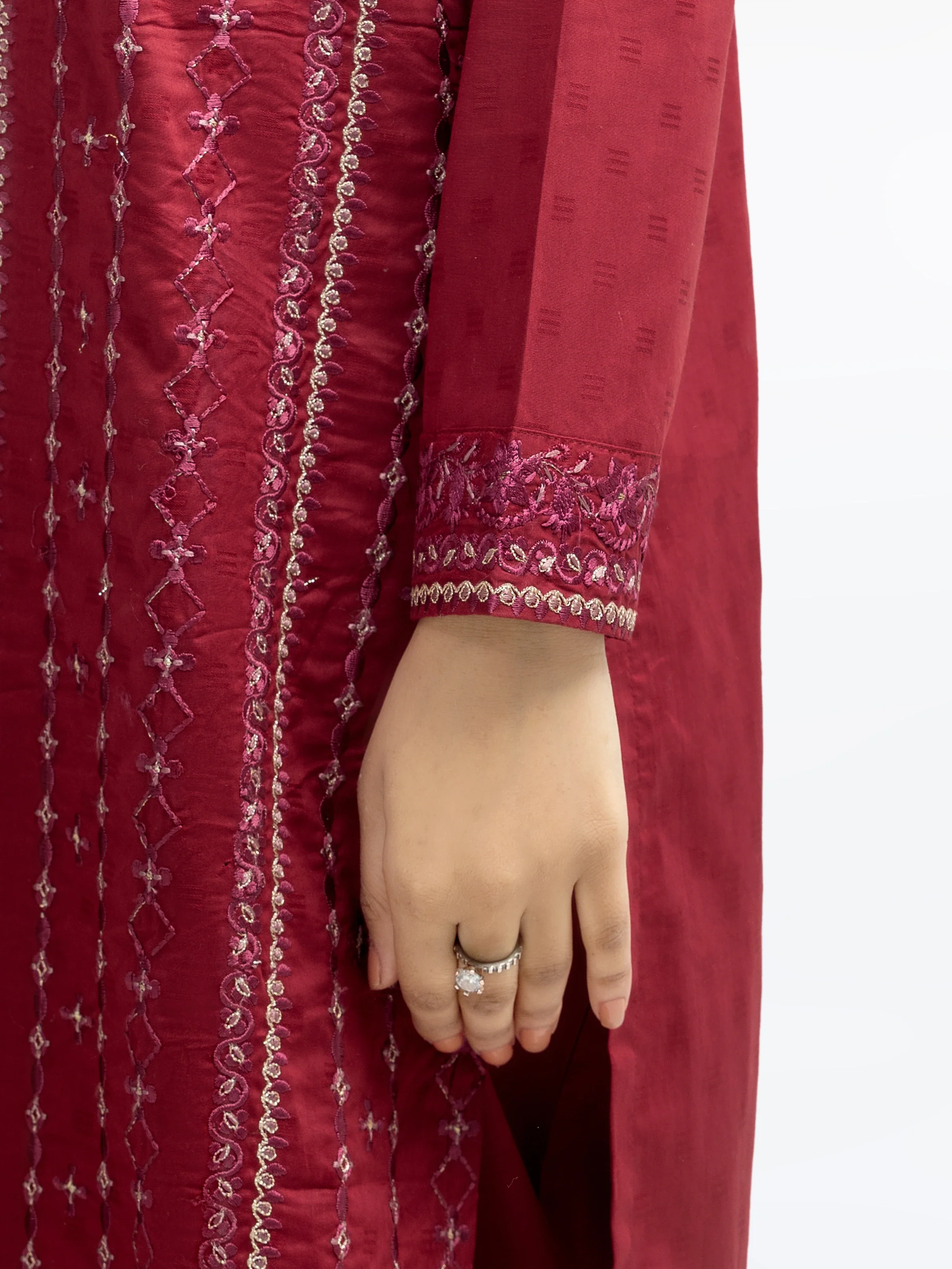 Pret Embroidered Dobby Suit - EWTKE24-80123-3P - Image 4