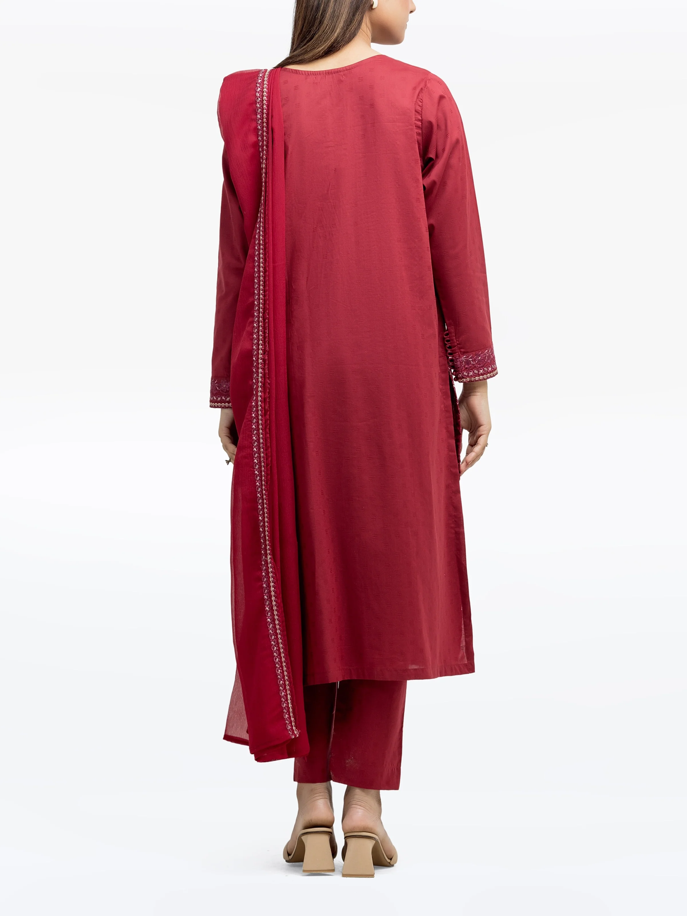 Pret Embroidered Dobby Suit - EWTKE24-80123-3P - Image 6