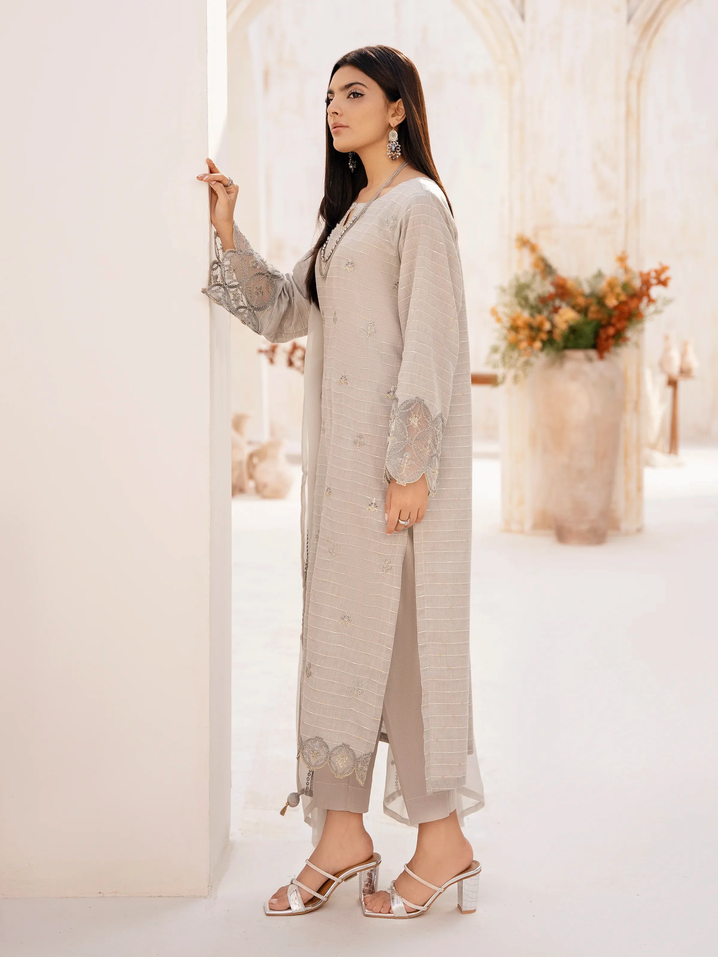 Pret Embroidered Dobby Suit - EWTKE24-80323-3P - Image 6