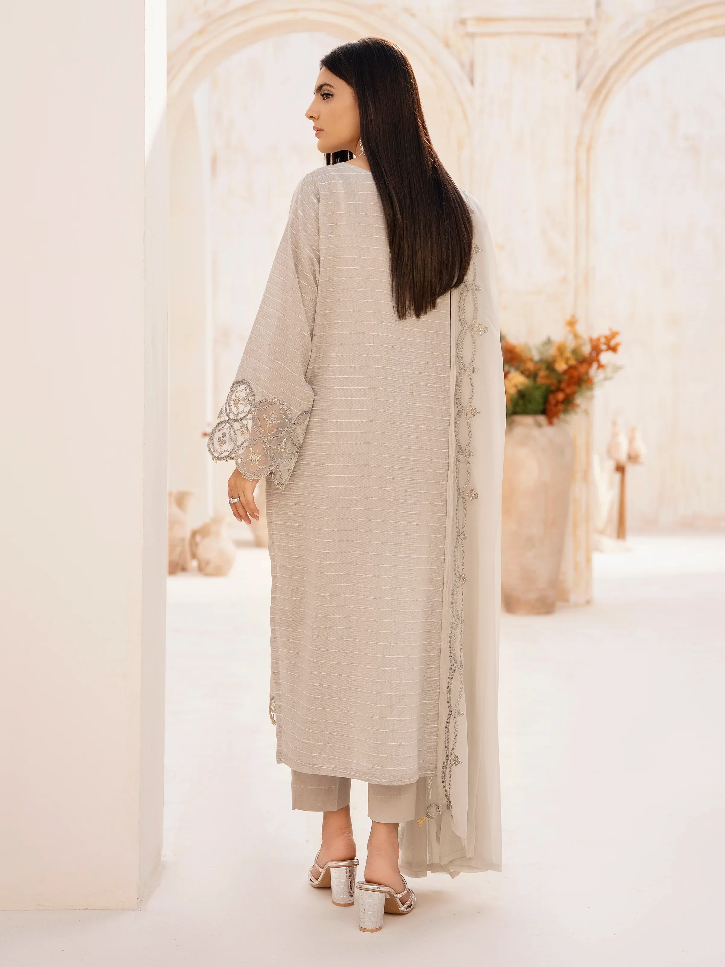 Pret Embroidered Dobby Suit - EWTKE24-80323-3P - Image 8