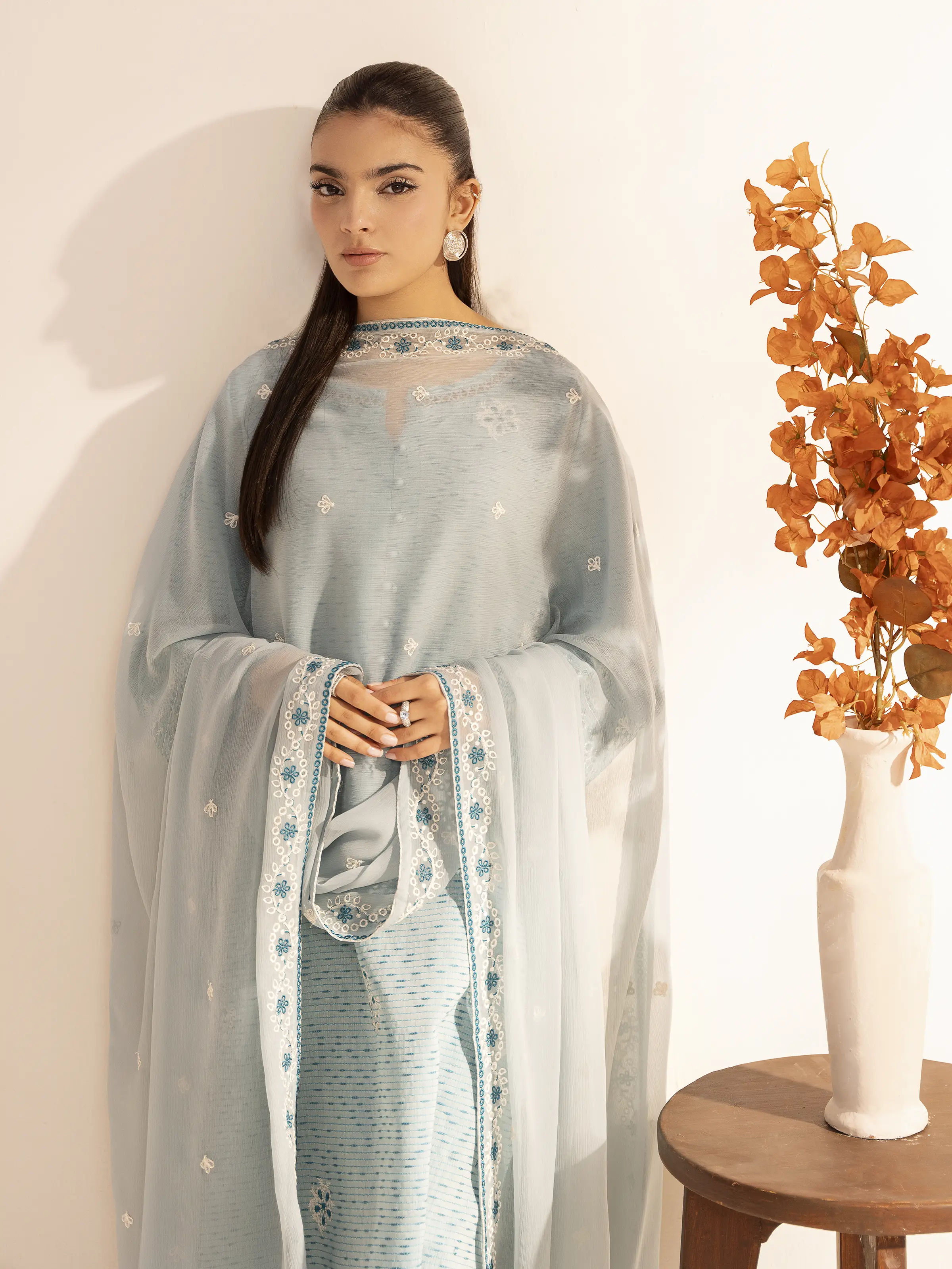 Pret Embroidered Dobby Suit - EWTKE24-80324-3P - Image 3
