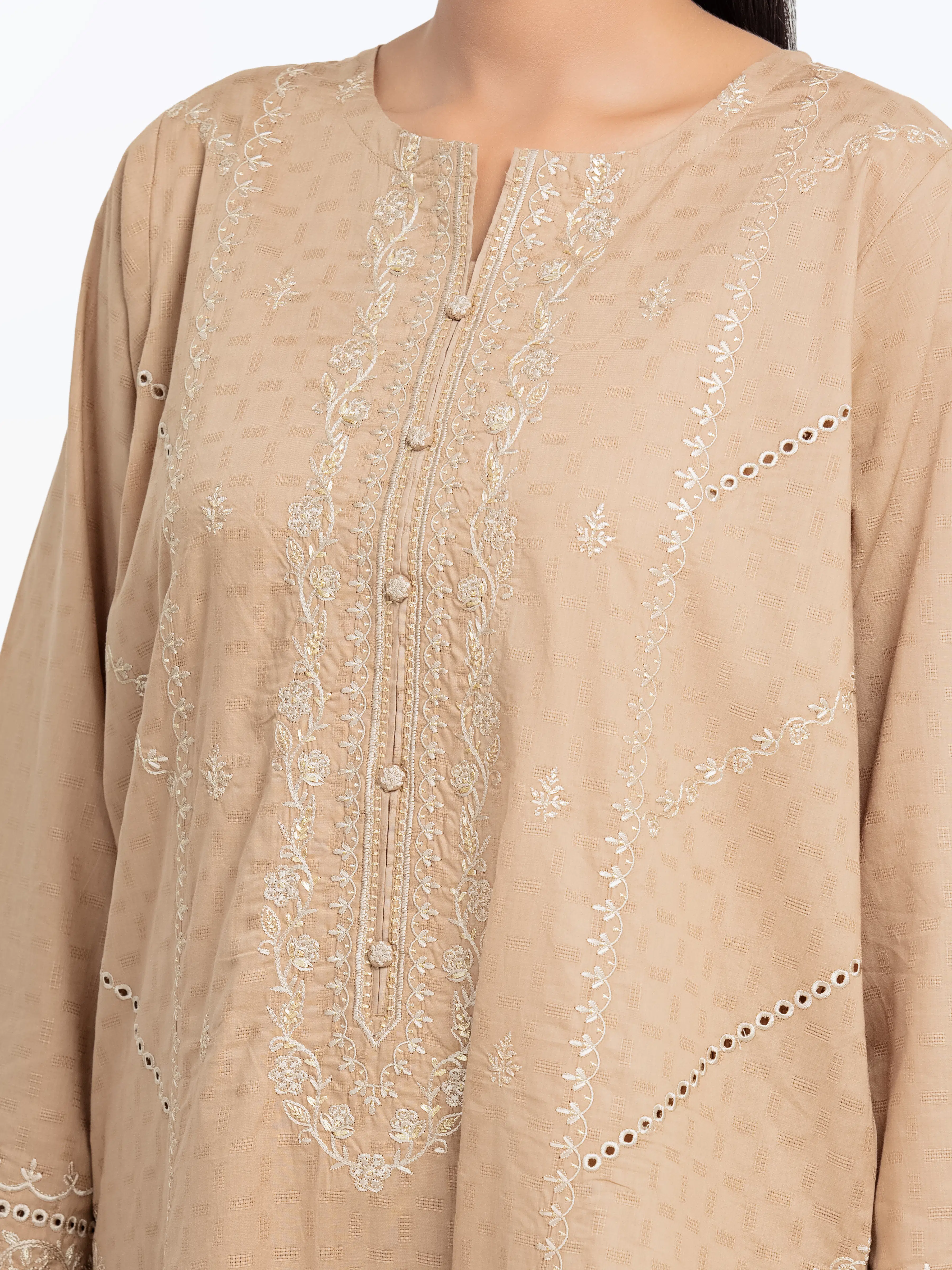 Pret Embroidered Dobby Suit - EWTKE24-81325-3P - Image 3