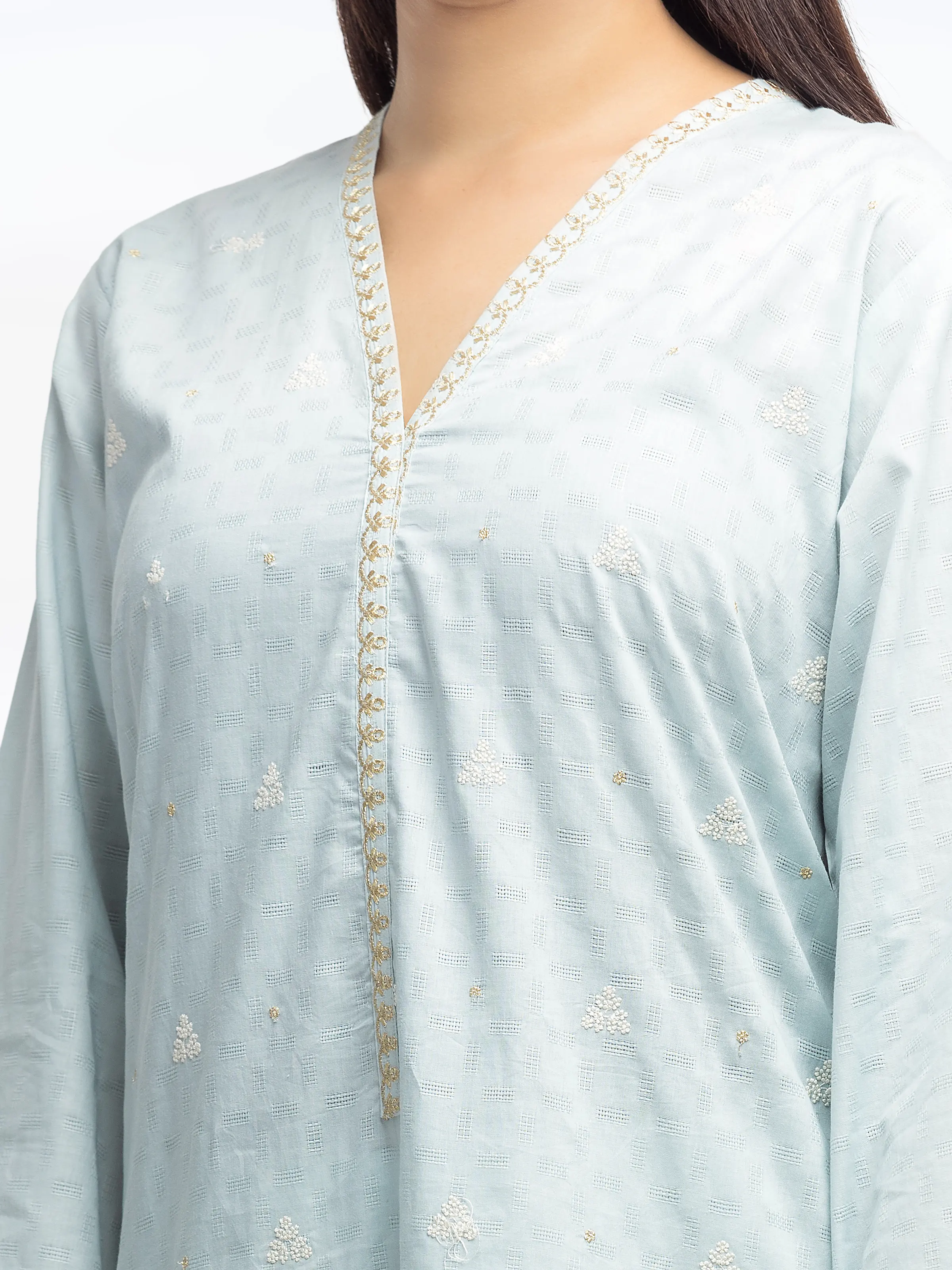 Pret Embroidered Dobby Suit - EWTKE24-81326-3P - Image 3