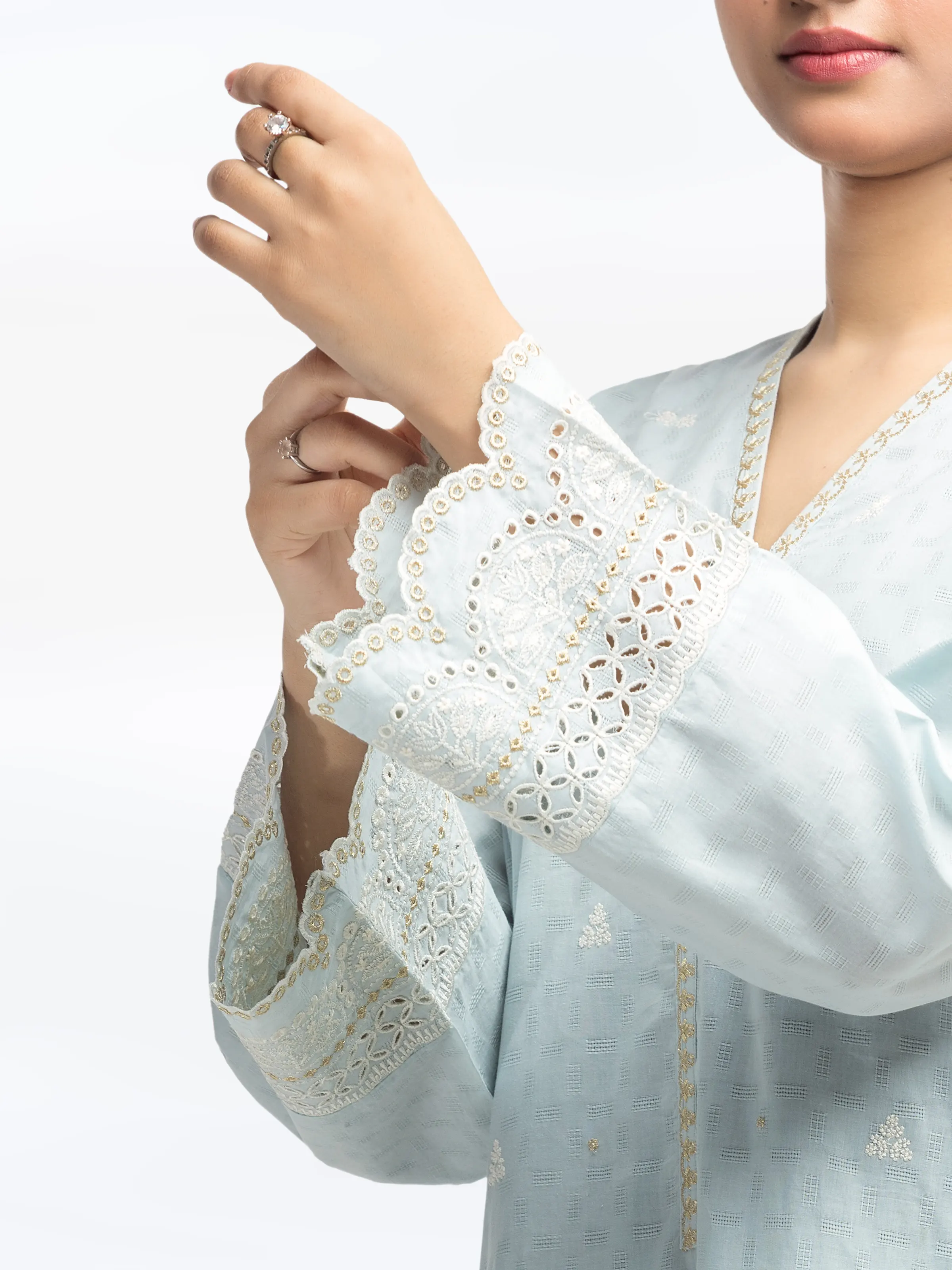 Pret Embroidered Dobby Suit - EWTKE24-81326-3P - Image 4