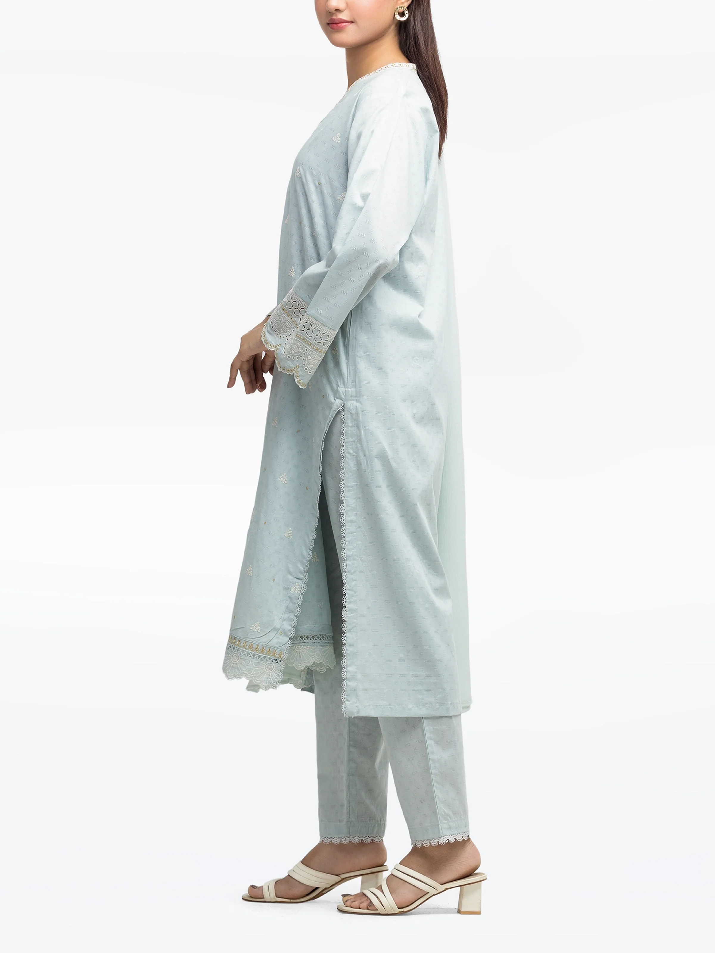 Pret Embroidered Dobby Suit - EWTKE24-81326-3P - Image 5