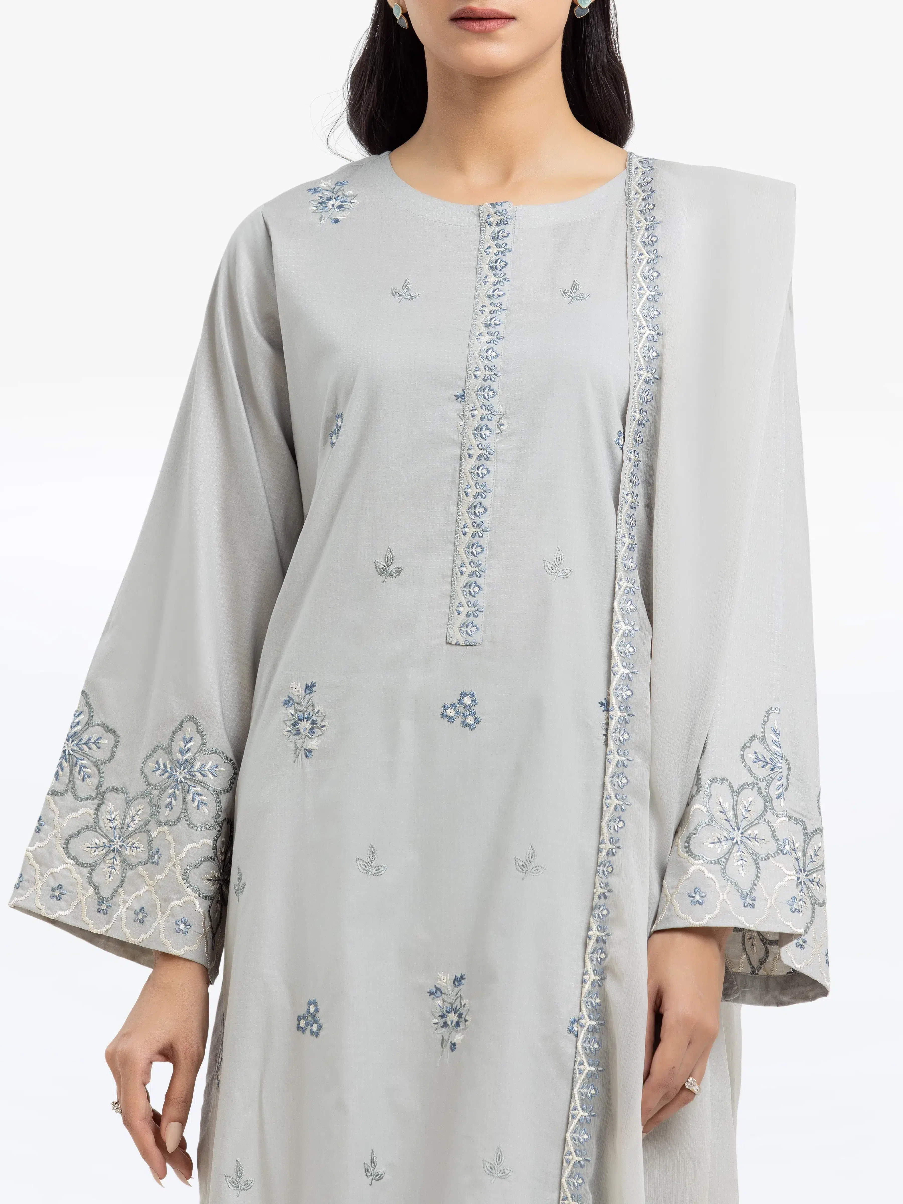 Pret Embroidered Dobby Suit - EWTKE24-81327-3P - Image 2