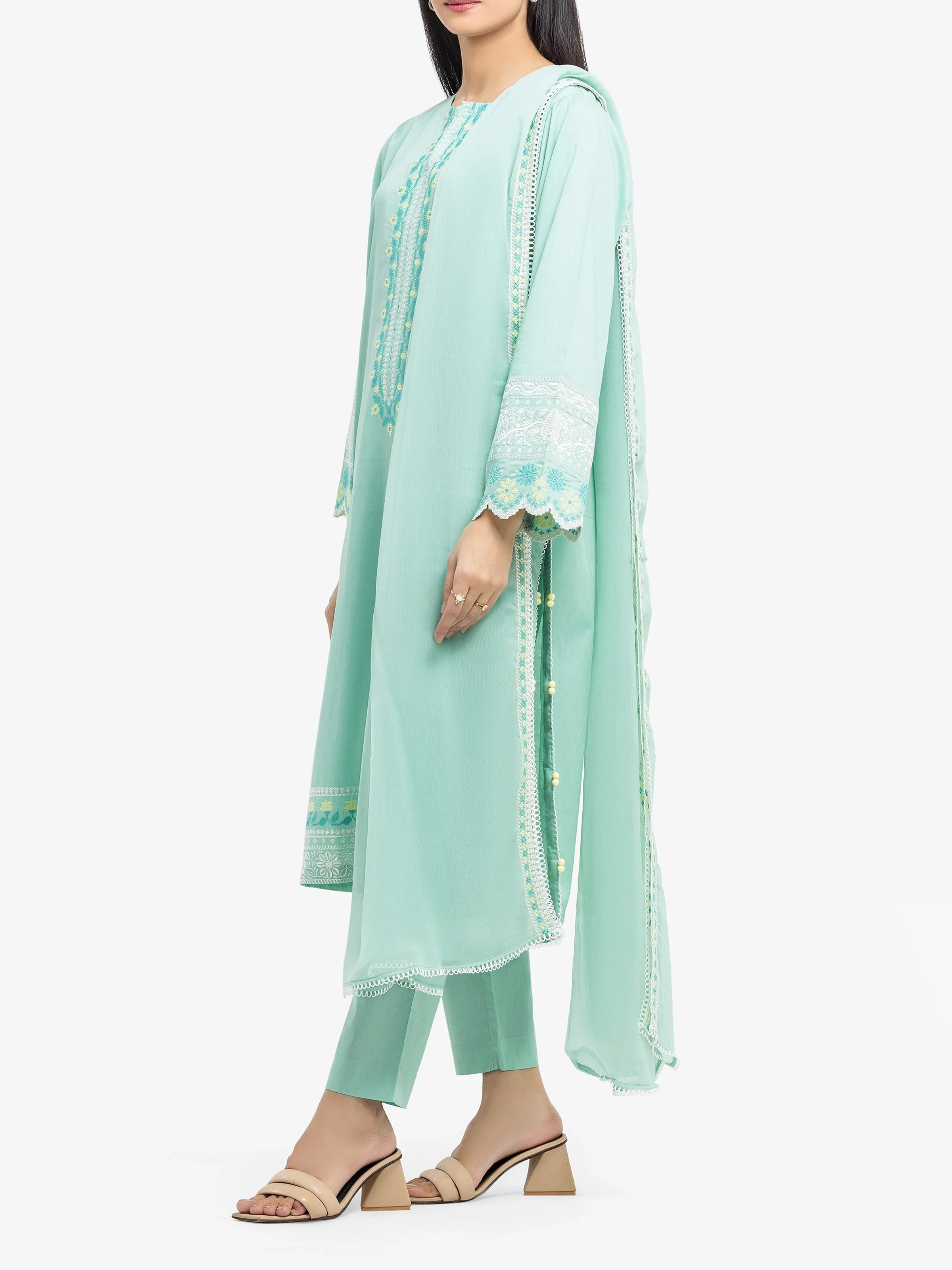 Pret Embroidered Dobby Suit - EWTKE24-81328-3P - Image 4