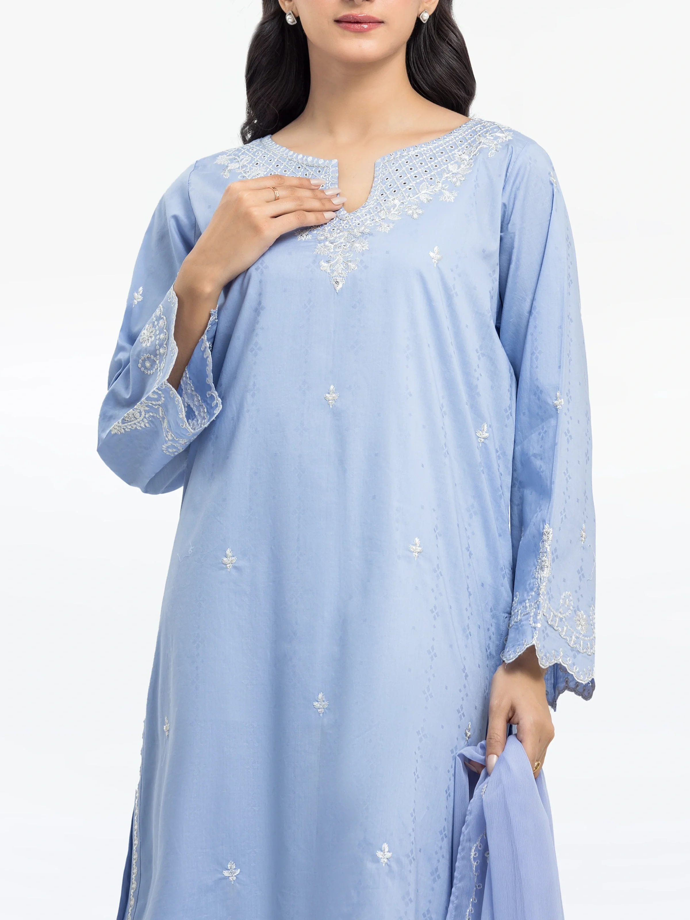 Pret Embroidered Dobby Suit - EWTKE24-81331-3P - Image 2