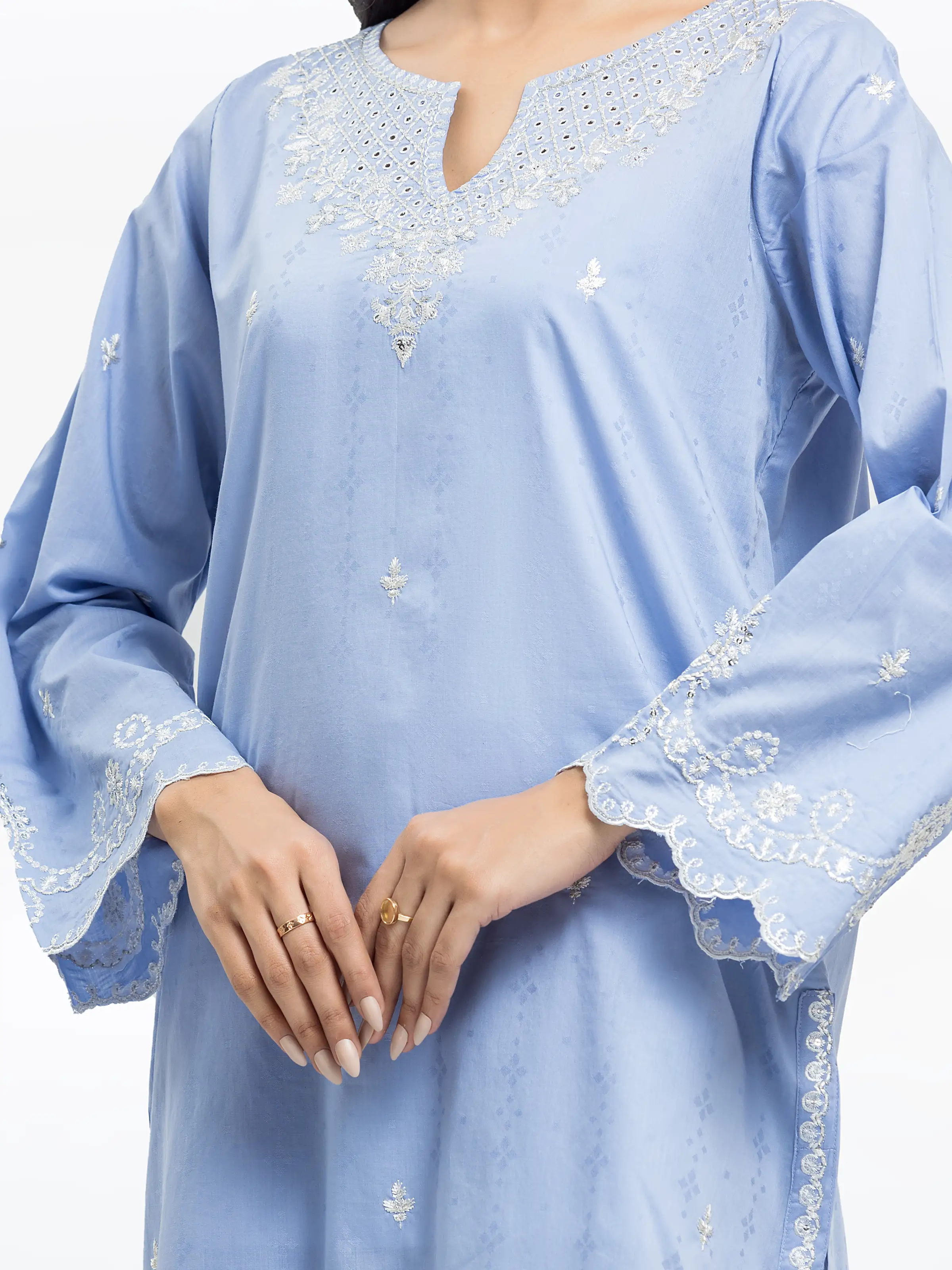 Pret Embroidered Dobby Suit - EWTKE24-81331-3P - Image 3