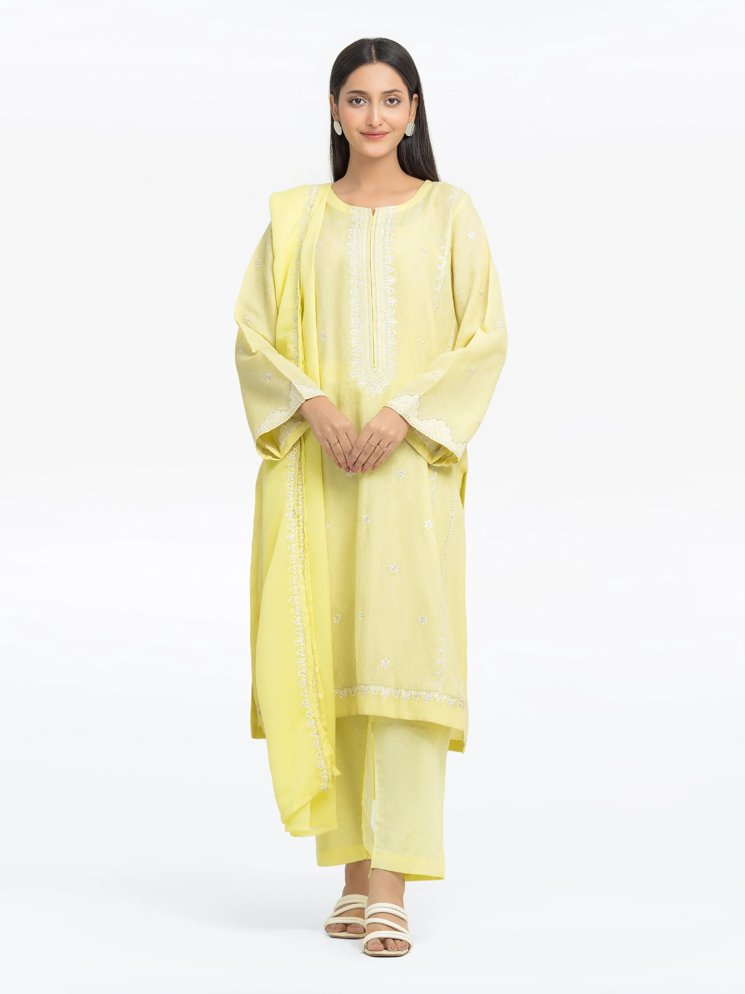Pret Embroidered Dobby Suit - EWTKE24-81332-3P - Image 2