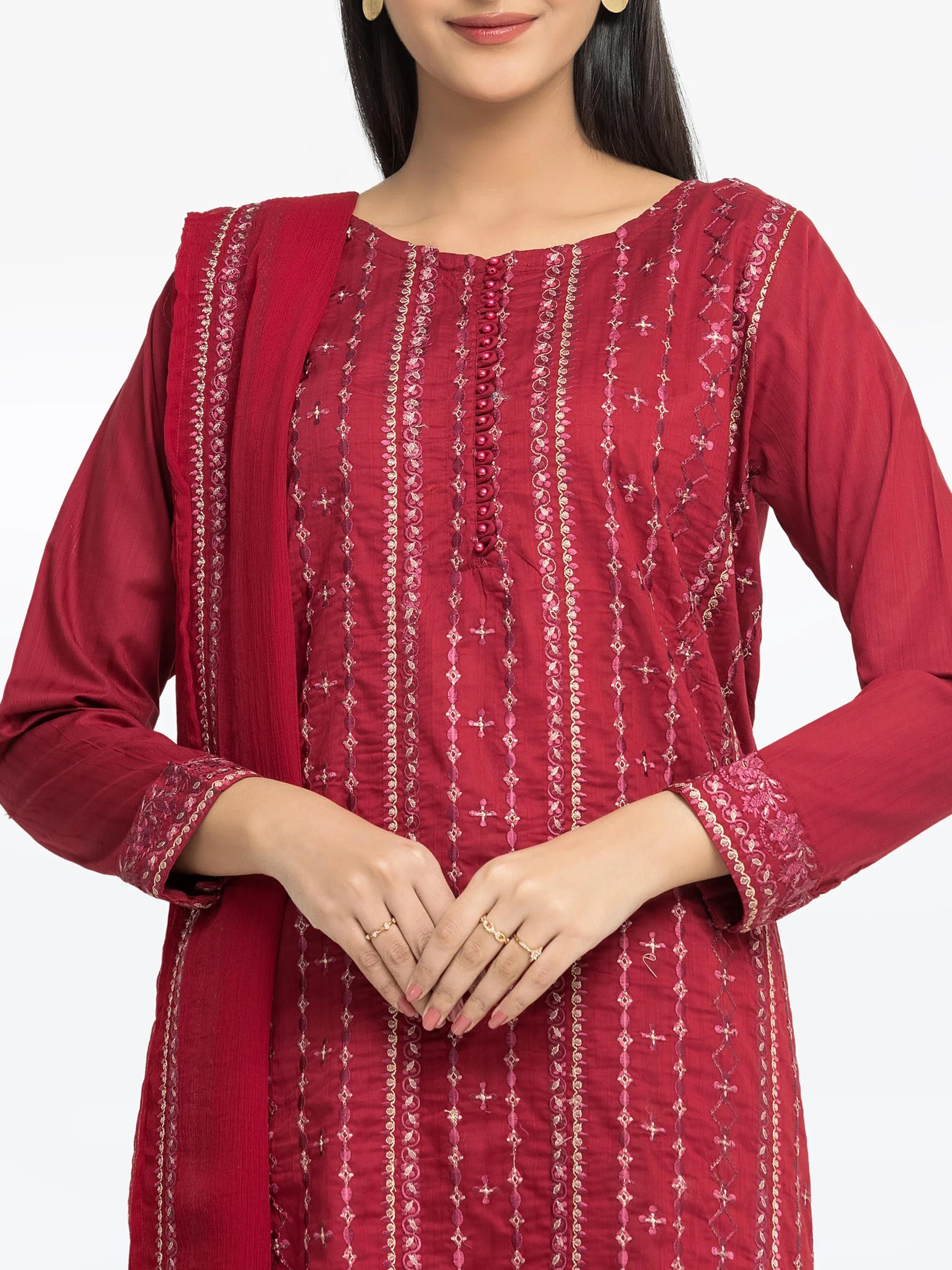 Pret Embroidered Dobby Suit - EWTKE24-81333-3P - Image 2