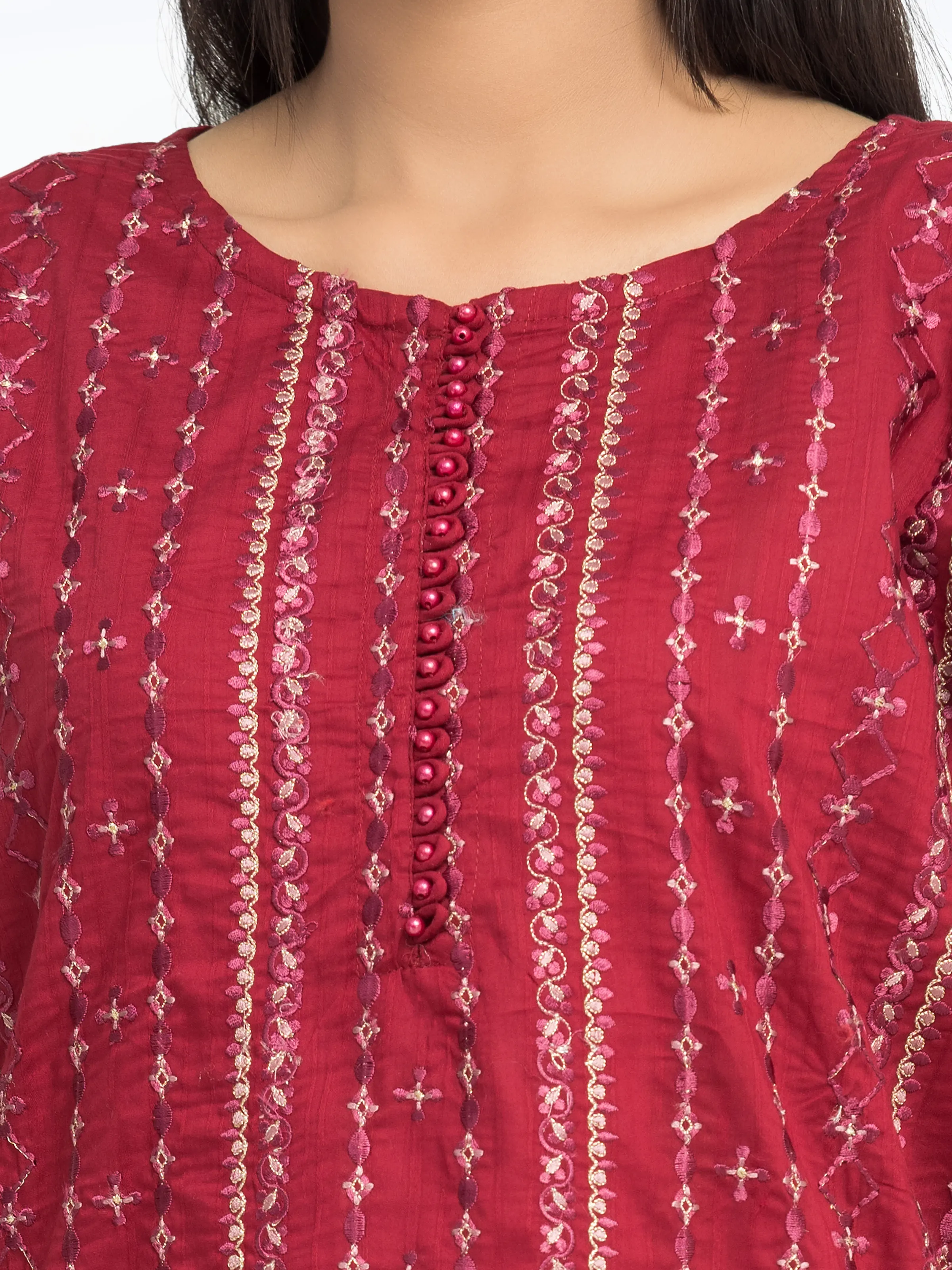 Pret Embroidered Dobby Suit - EWTKE24-81333-3P - Image 3