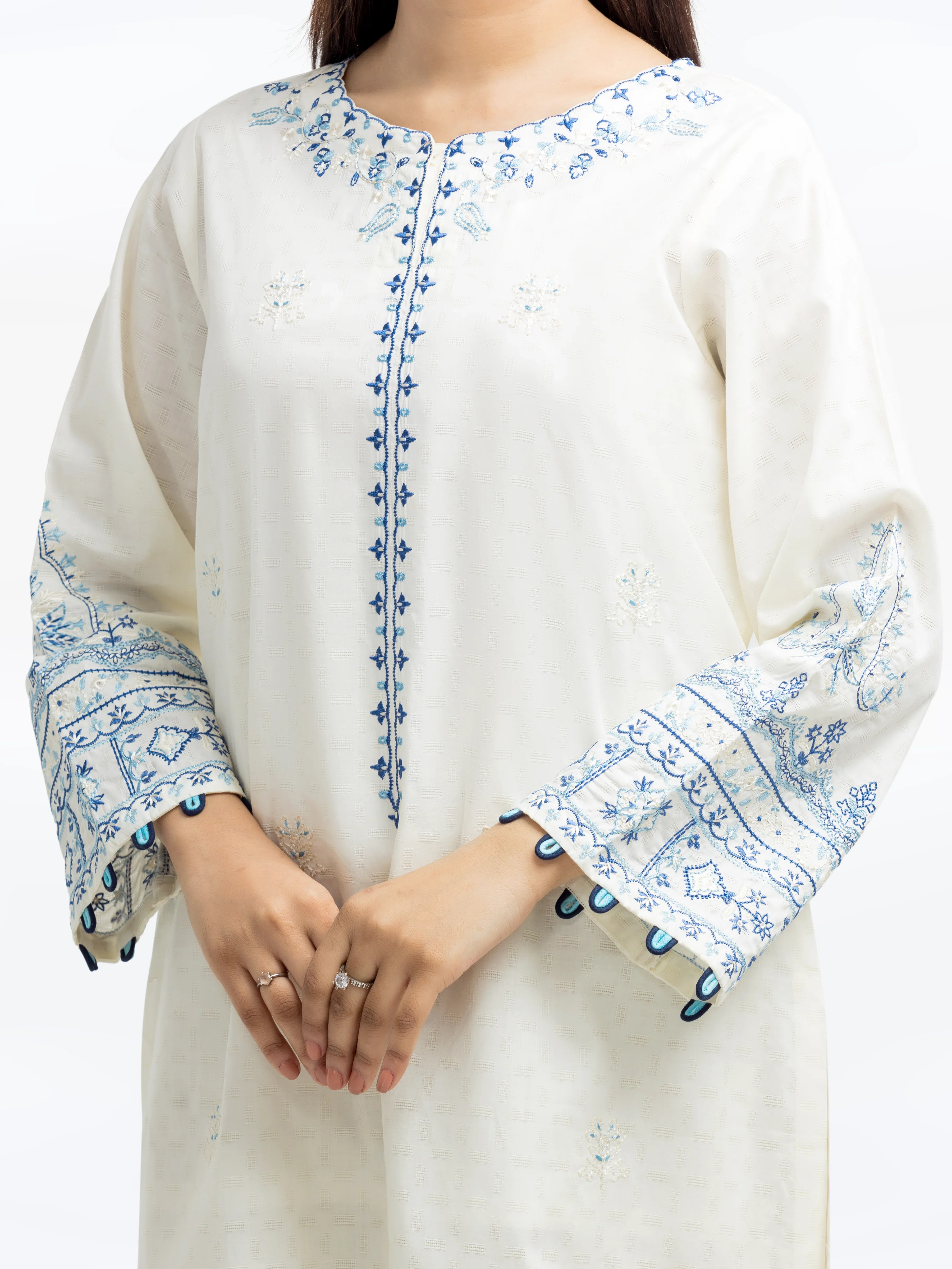 Pret Embroidered Dobby Suit - EWTKE24-81334-3P - Image 3