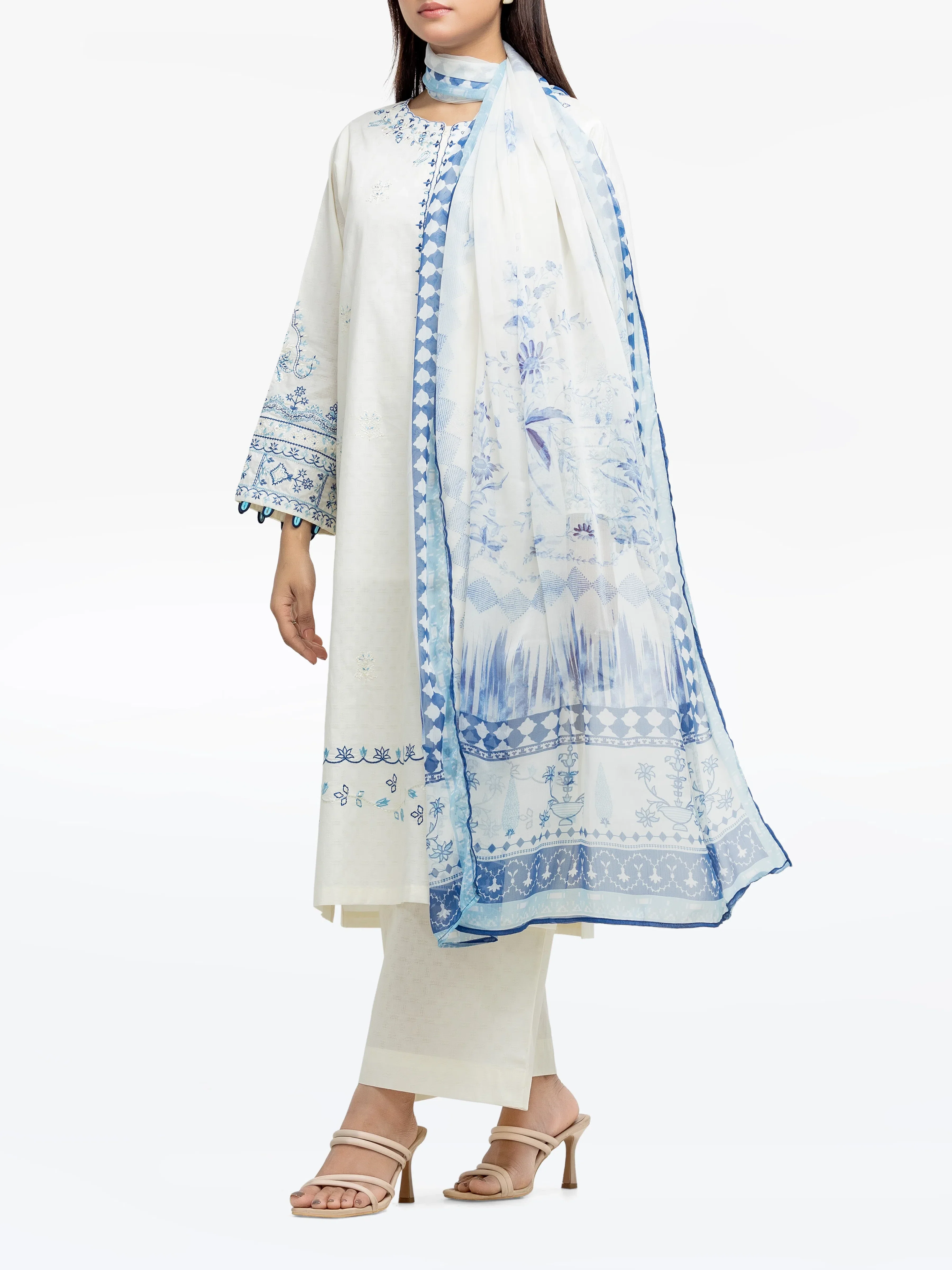 Pret Embroidered Dobby Suit - EWTKE24-81334-3P - Image 4