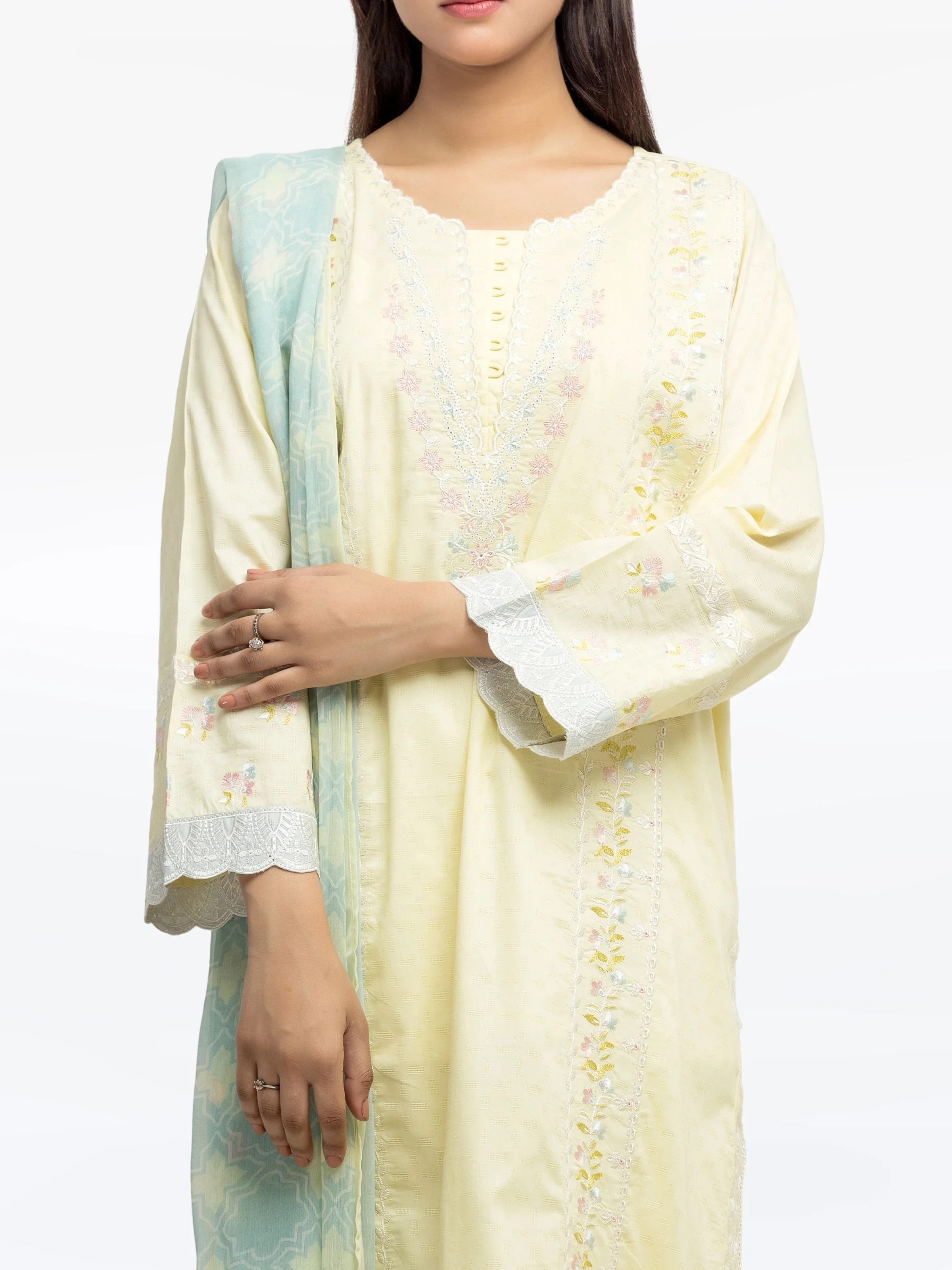 Pret Embroidered Dobby Suit - EWTKE24-81335-3P - Image 2