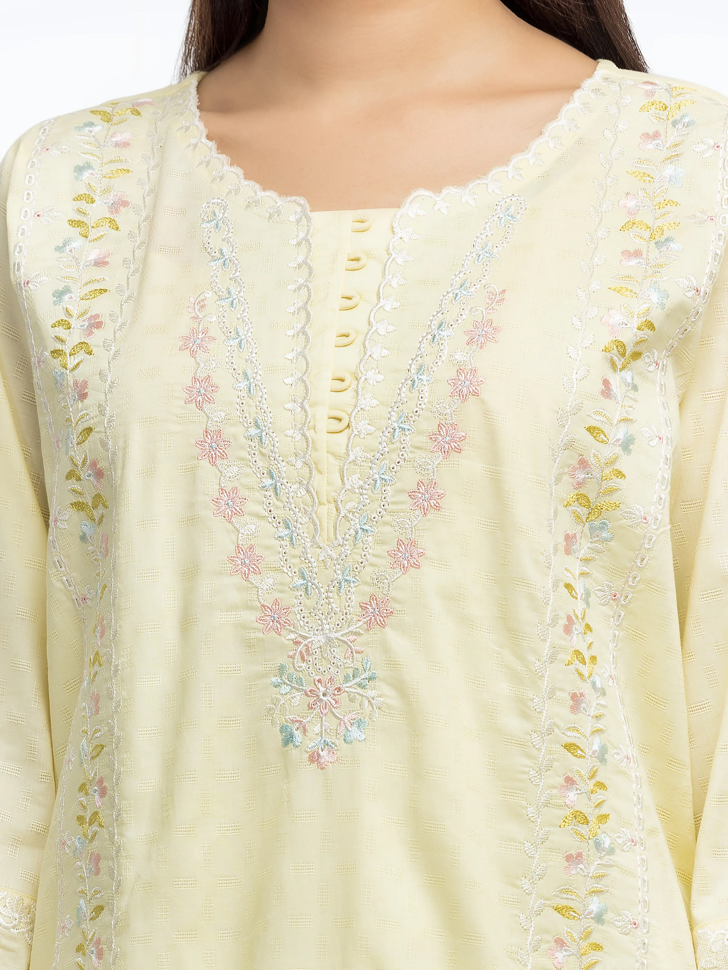Pret Embroidered Dobby Suit - EWTKE24-81335-3P - Image 4