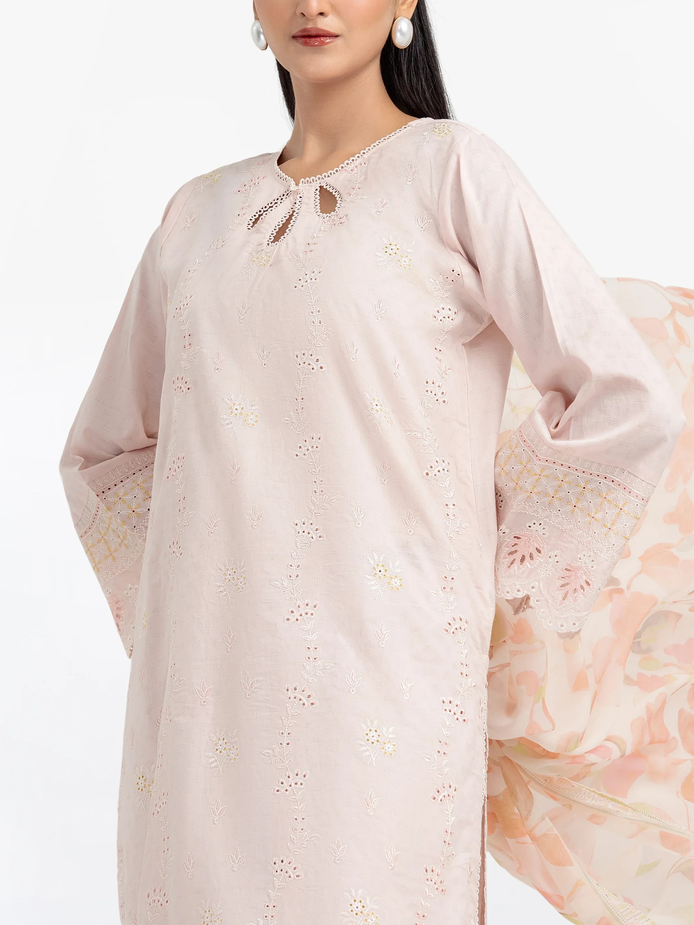 Pret Embroidered Dobby Suit - EWTKE24-81336-3P - Image 2