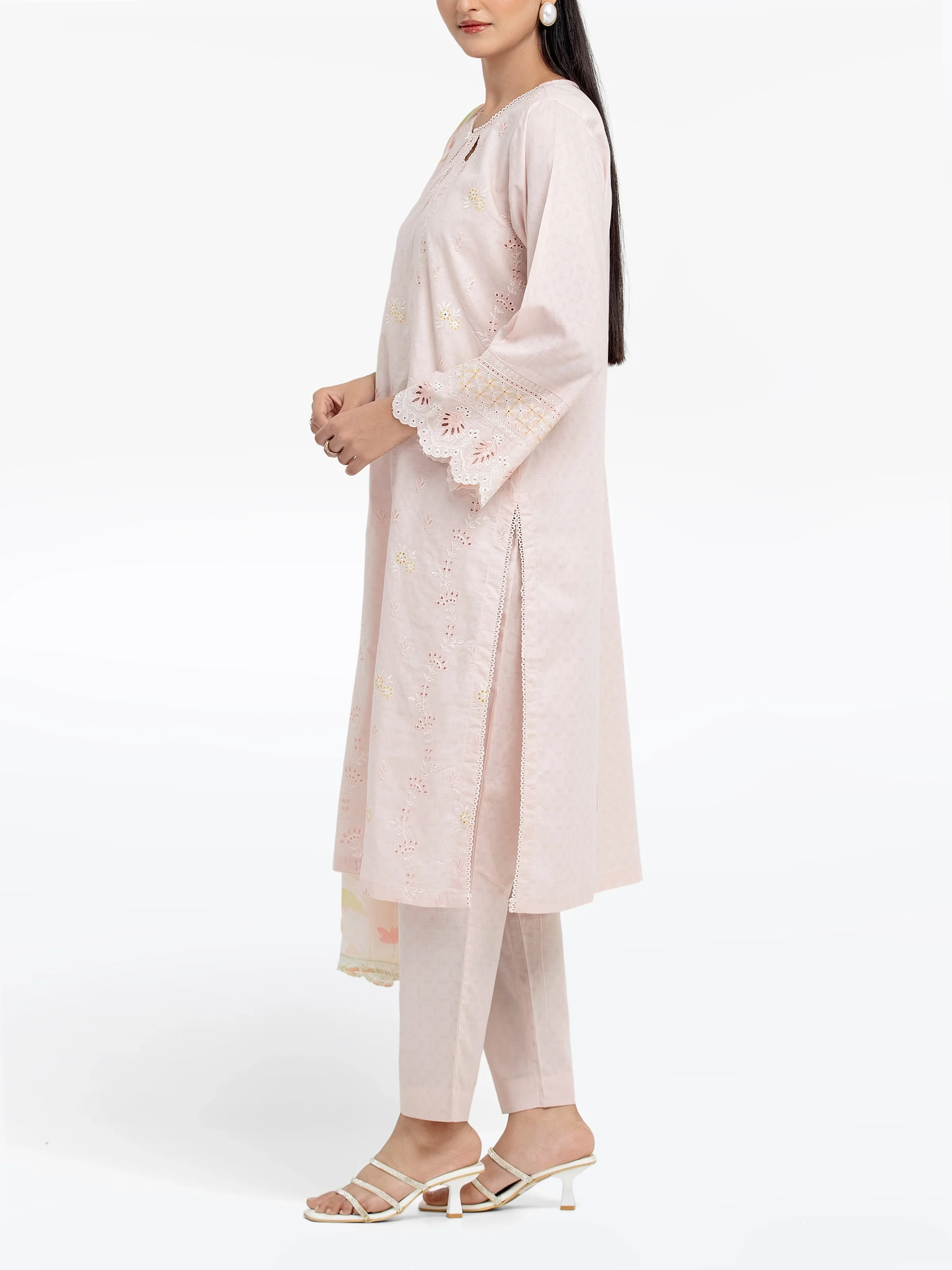 Pret Embroidered Dobby Suit - EWTKE24-81336-3P - Image 3
