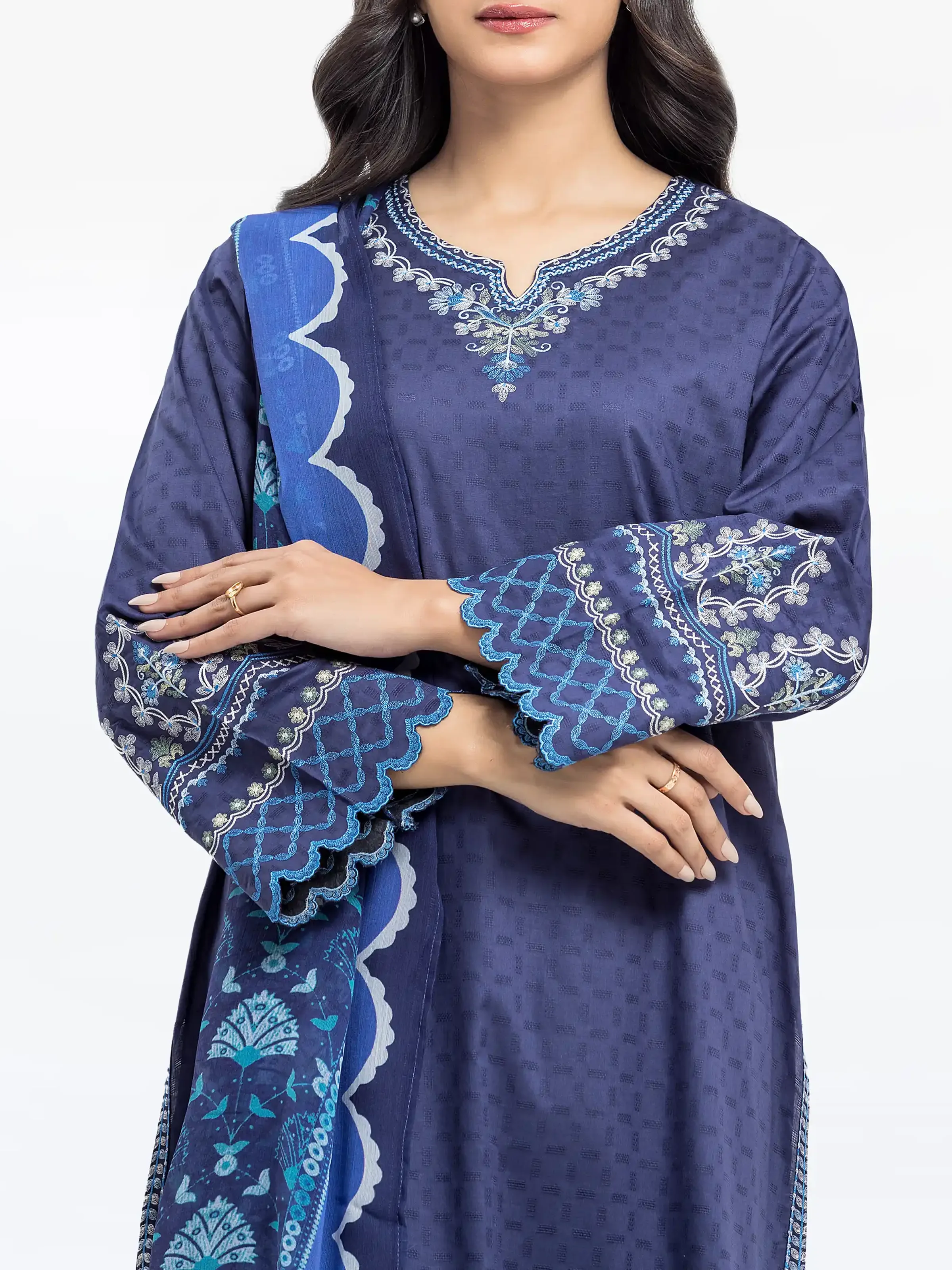 Pret Embroidered Dobby Suit - EWTKE24-81337-3P - Image 2