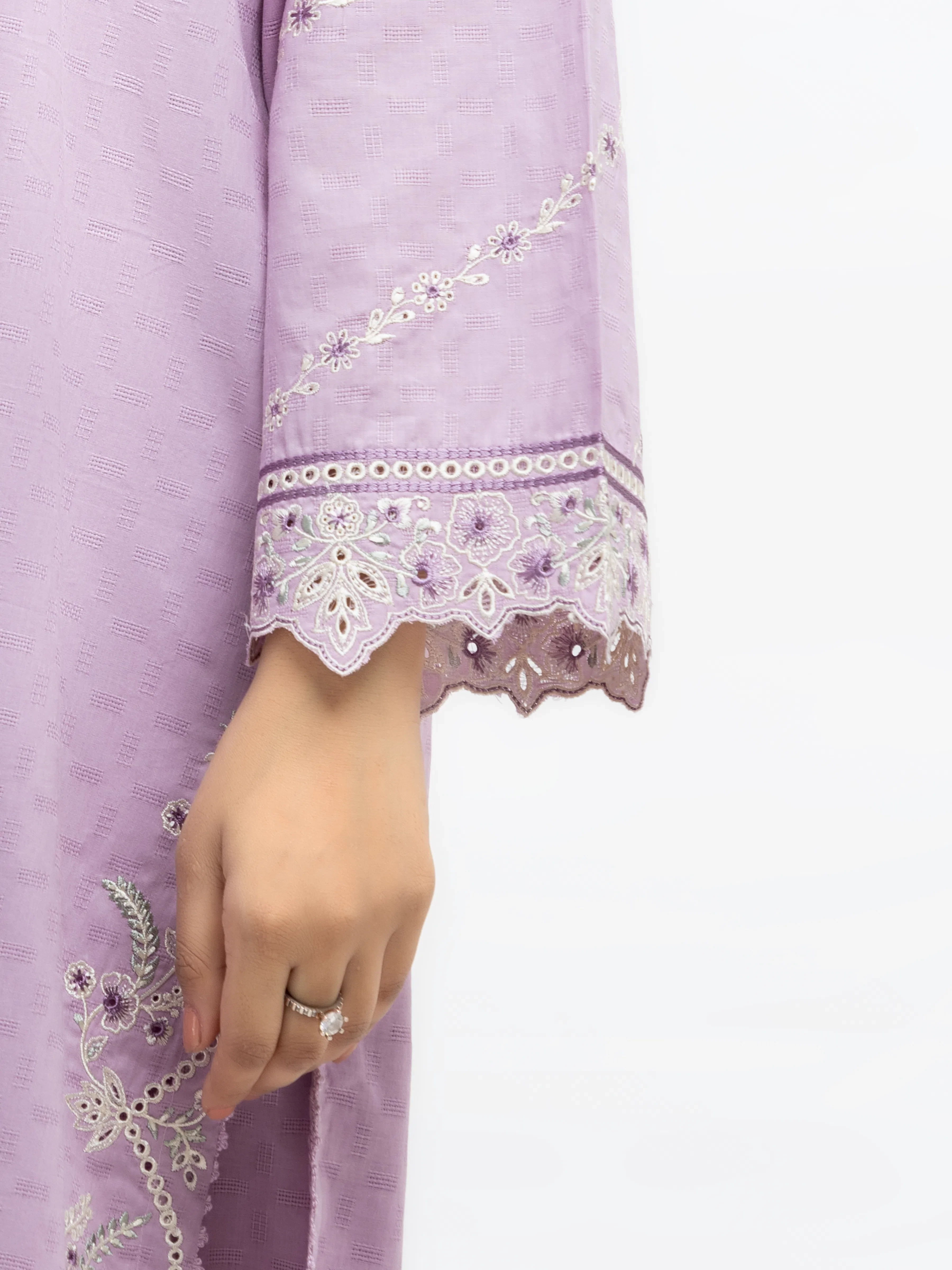 Pret Embroidered Dobby Suit - EWTKE24-81339-3P - Image 4