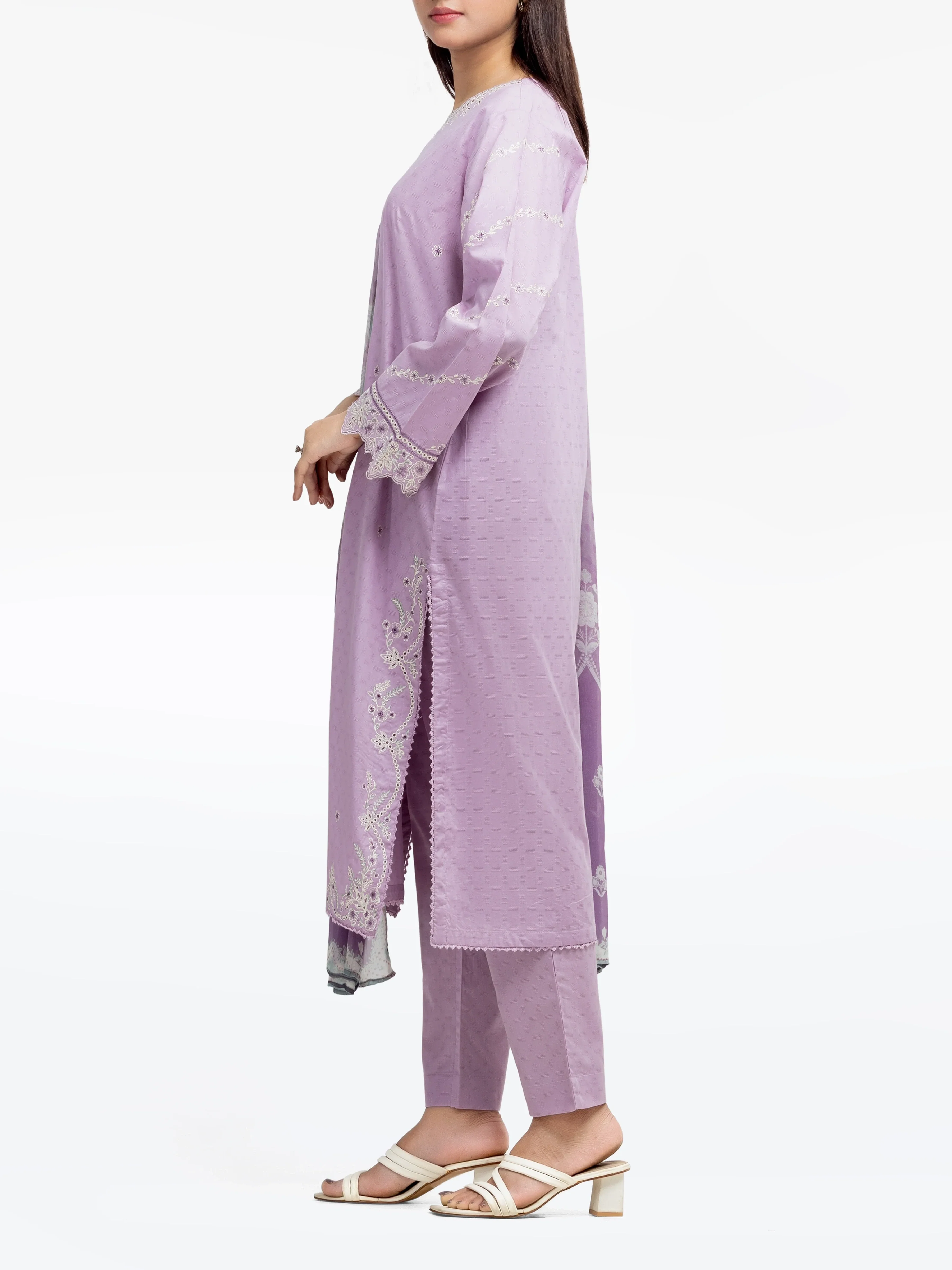 Pret Embroidered Dobby Suit - EWTKE24-81339-3P - Image 5