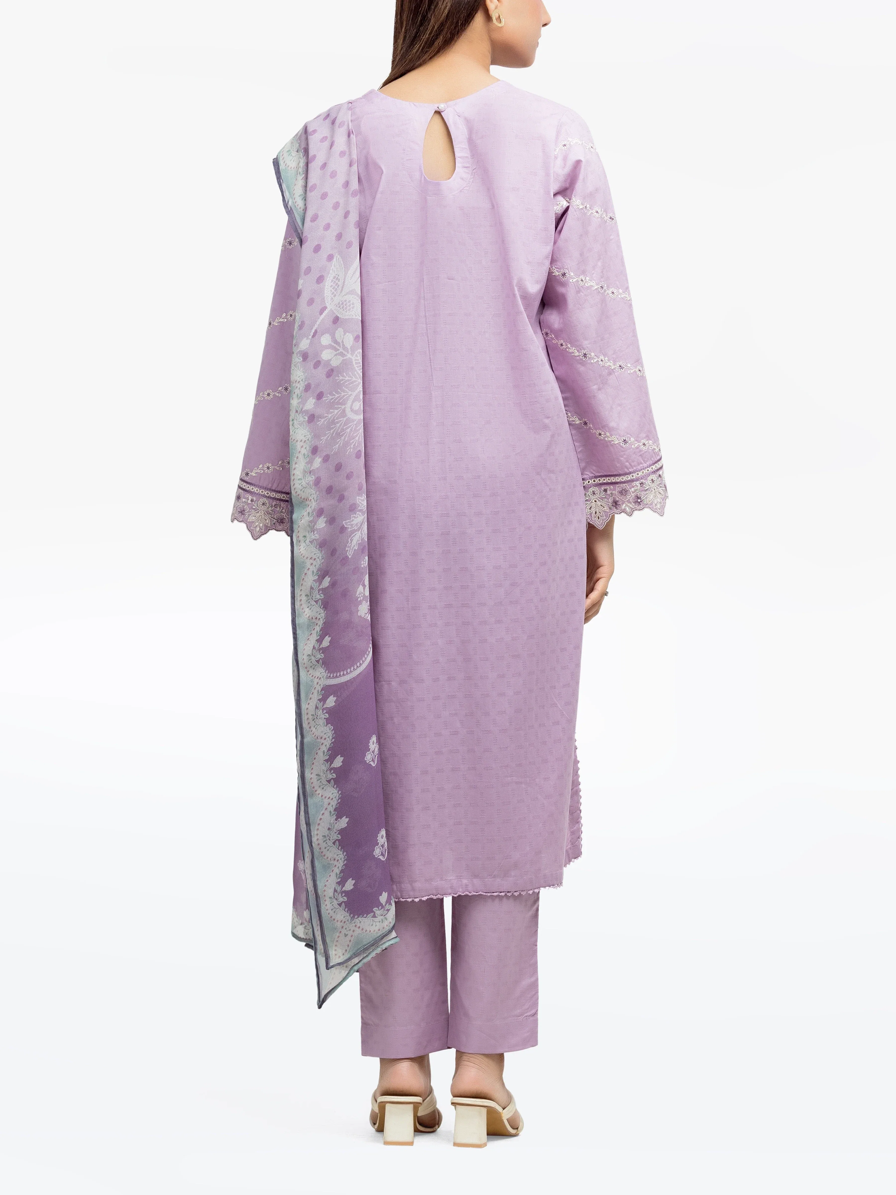 Pret Embroidered Dobby Suit - EWTKE24-81339-3P - Image 6