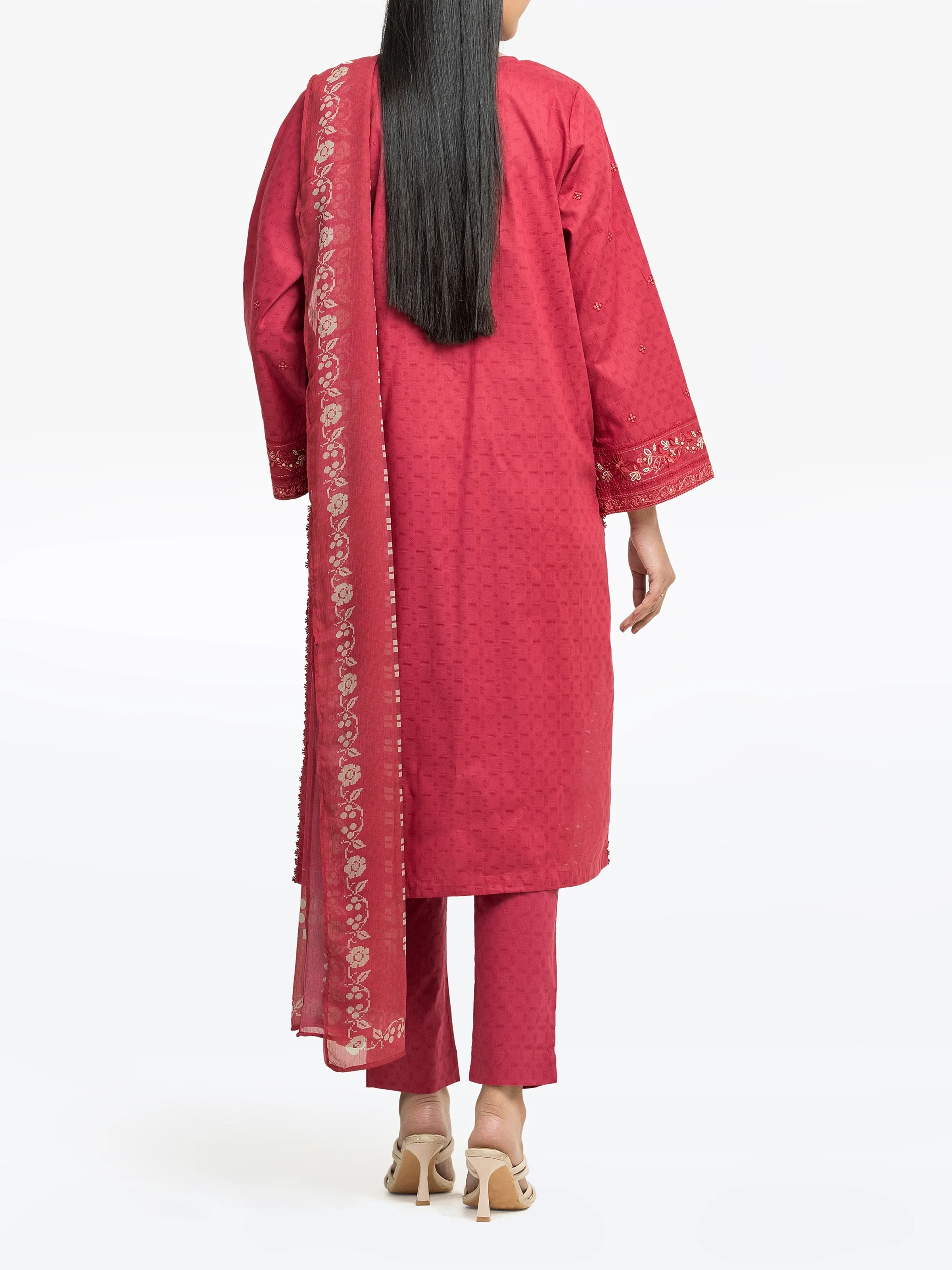 Pret Embroidered Dobby Suit - EWTKE24-81341-3P - Image 6