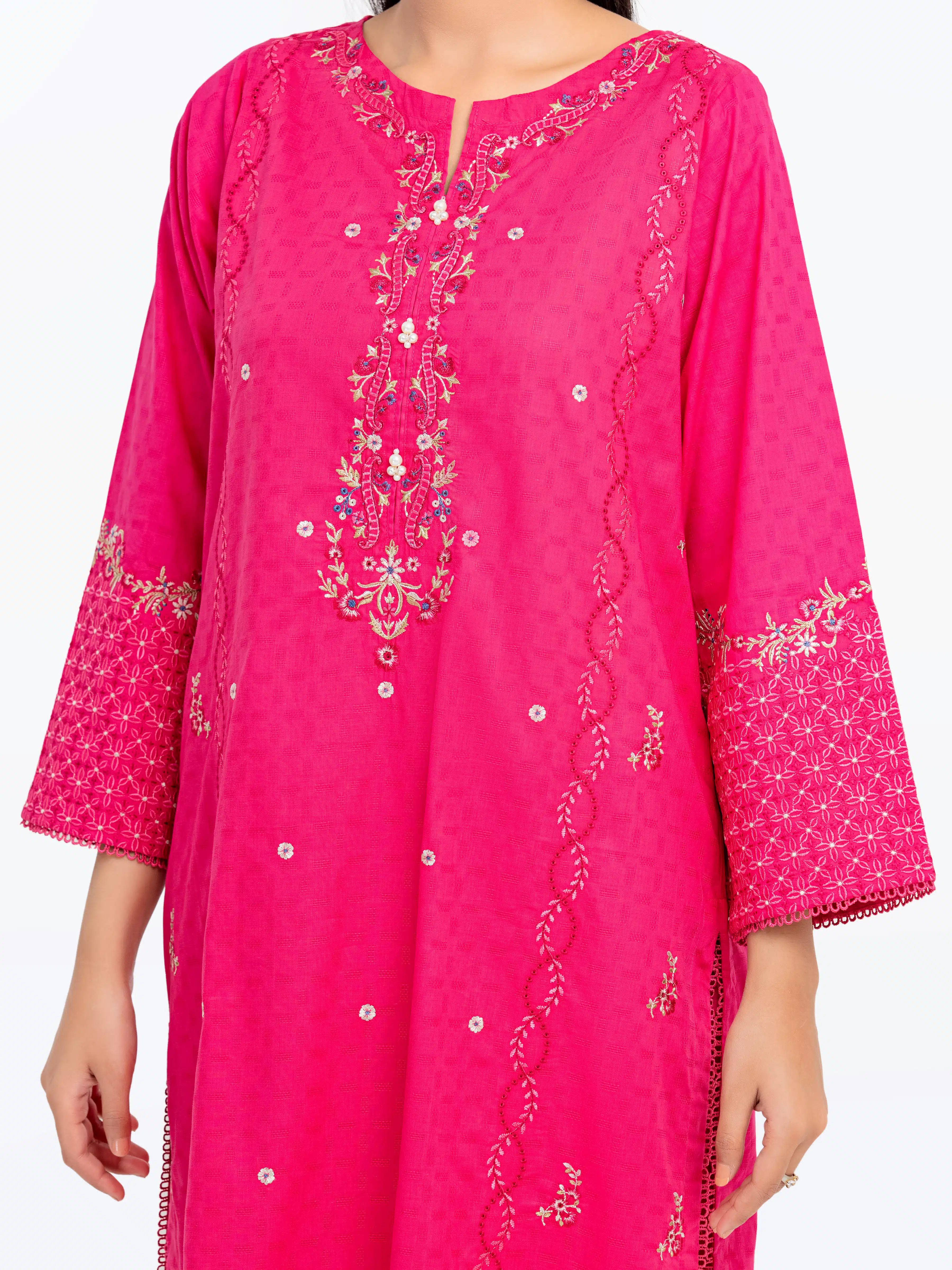 Pret Embroidered Dobby Suit - EWTKE24-81342-3P - Image 3