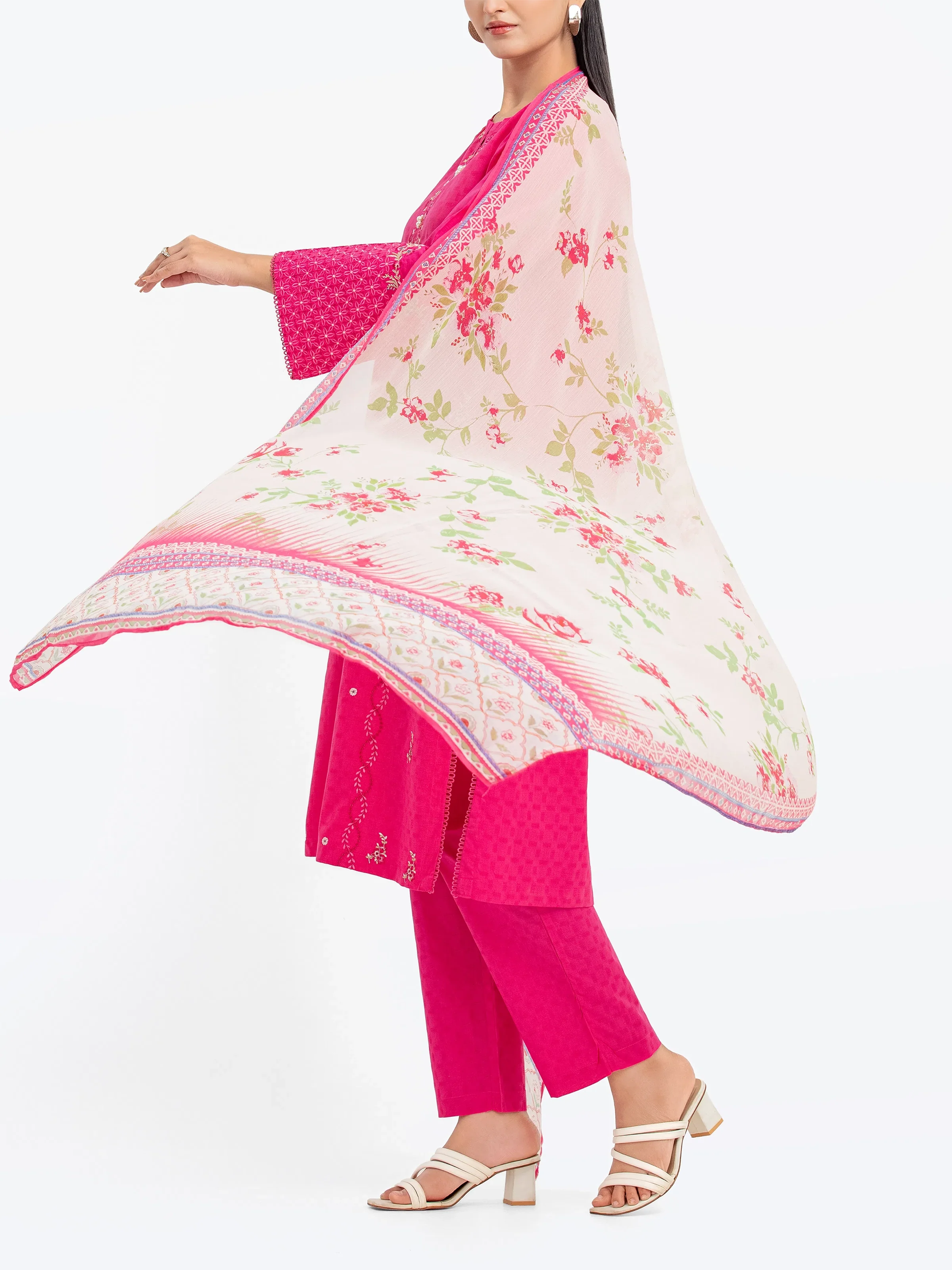 Pret Embroidered Dobby Suit - EWTKE24-81342-3P - Image 4