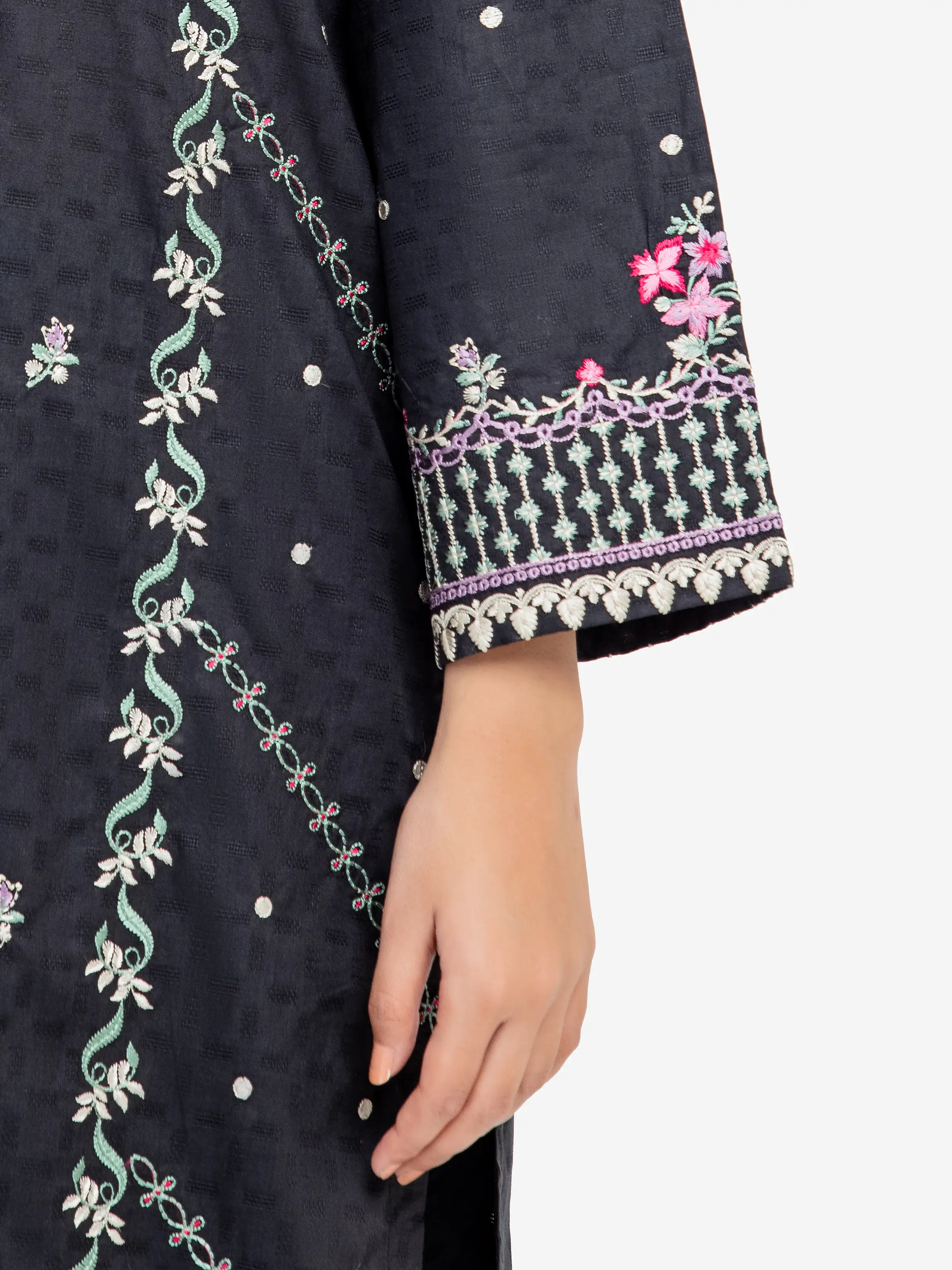 Pret Embroidered Dobby Suit - EWTKE24-81343-3P - Image 3