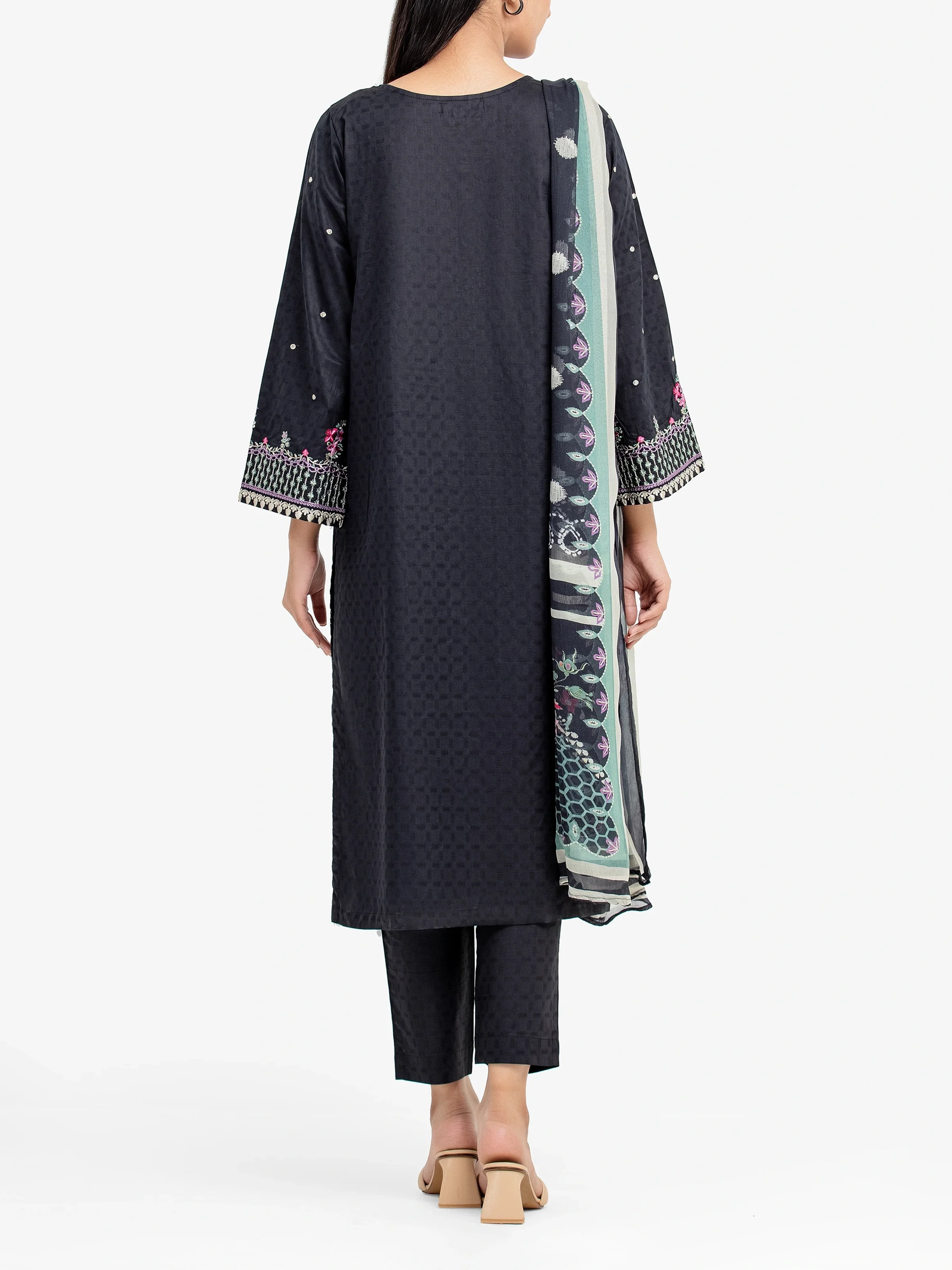 Pret Embroidered Dobby Suit - EWTKE24-81343-3P - Image 5