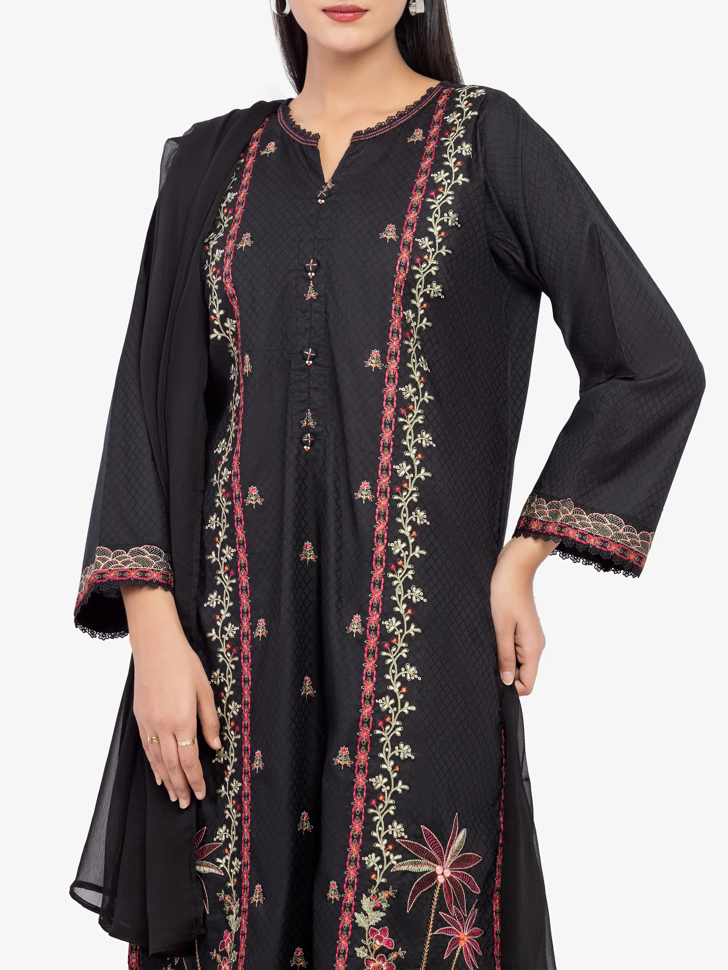 Pret Embroidered Dobby Suit - EWTKE24-81439-3P - Image 2