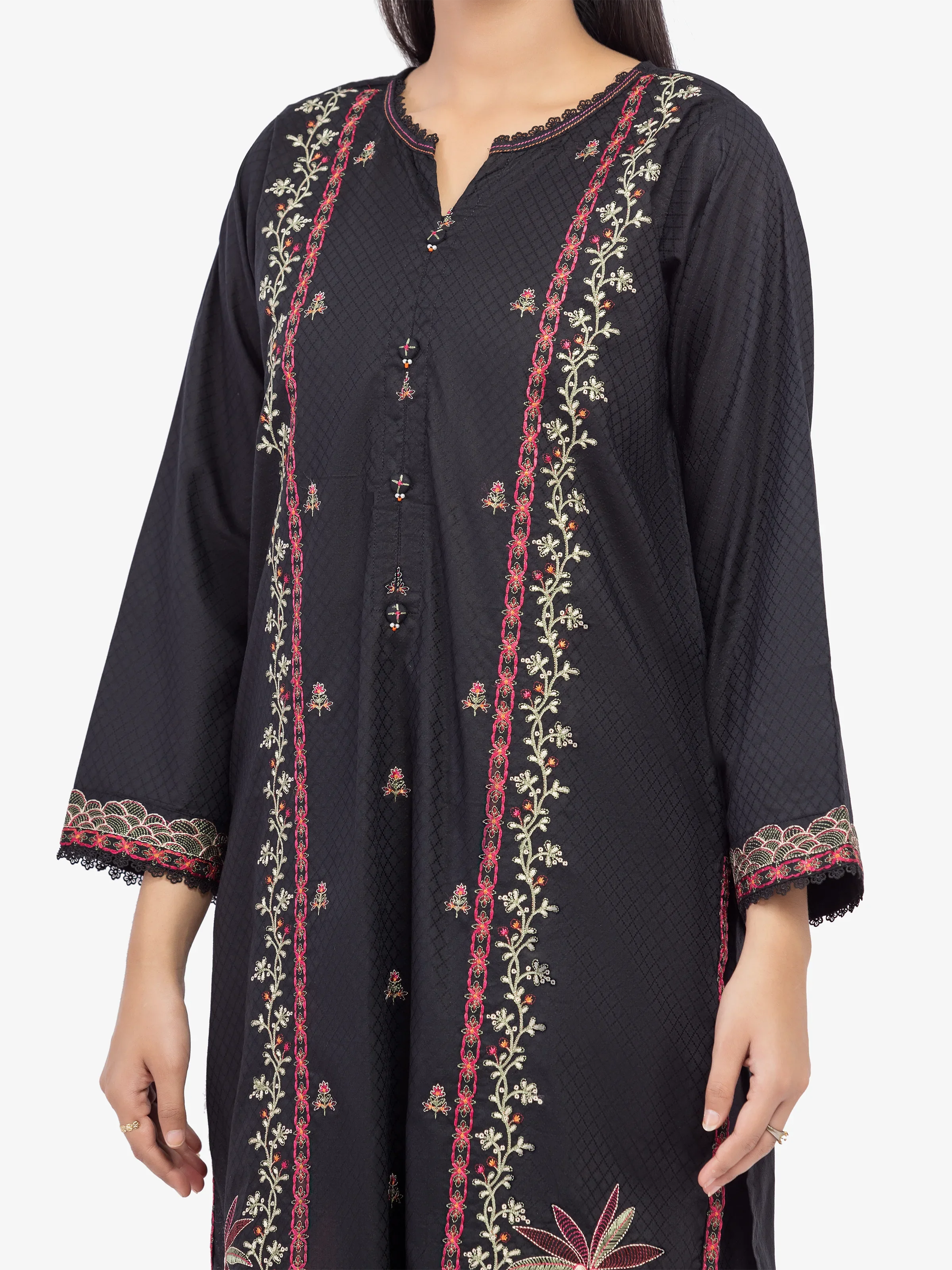 Pret Embroidered Dobby Suit - EWTKE24-81439-3P - Image 3