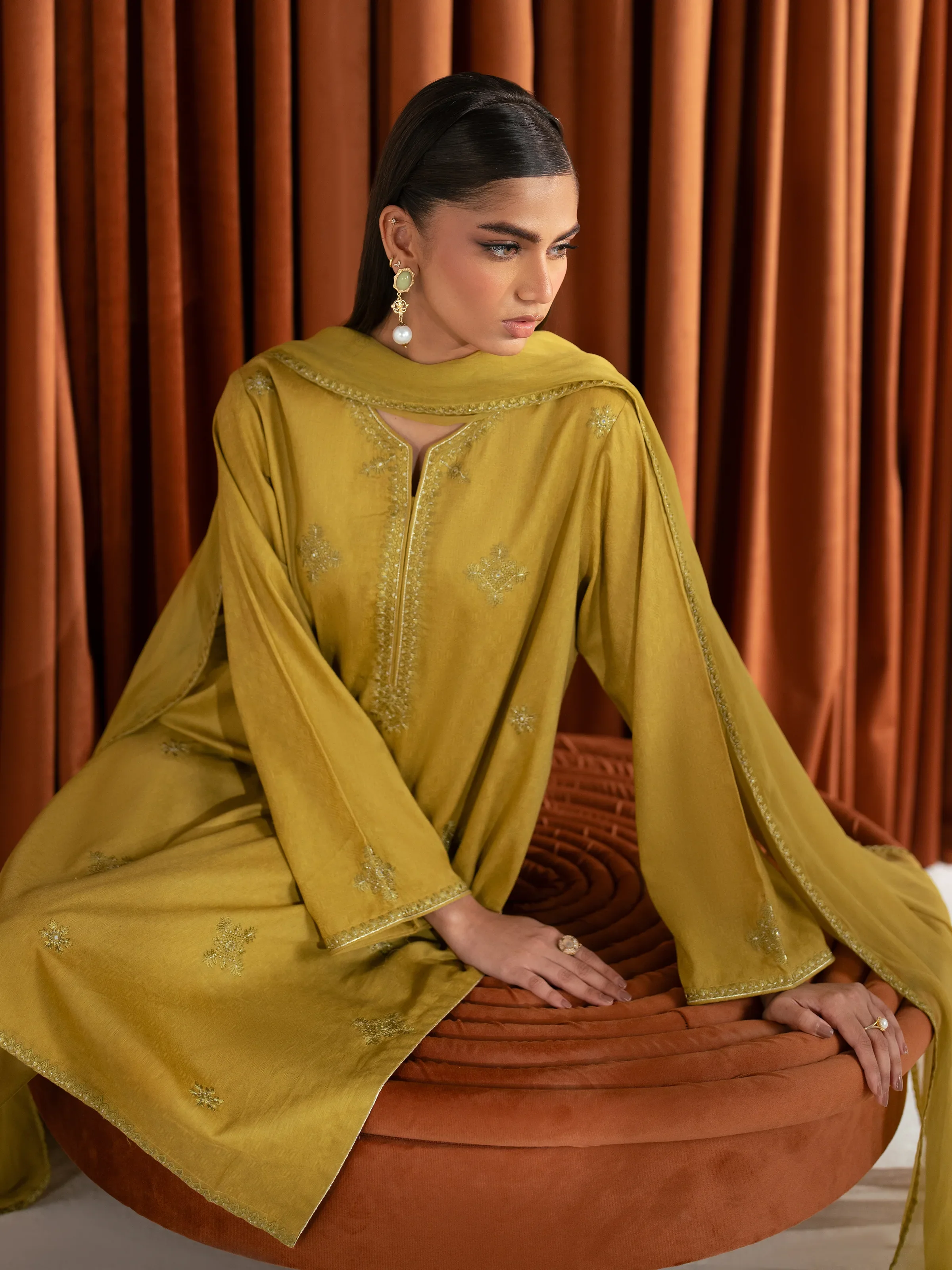 Pret Embroidered Dobby Suit - EWTKE24-81444-3P - Image 3