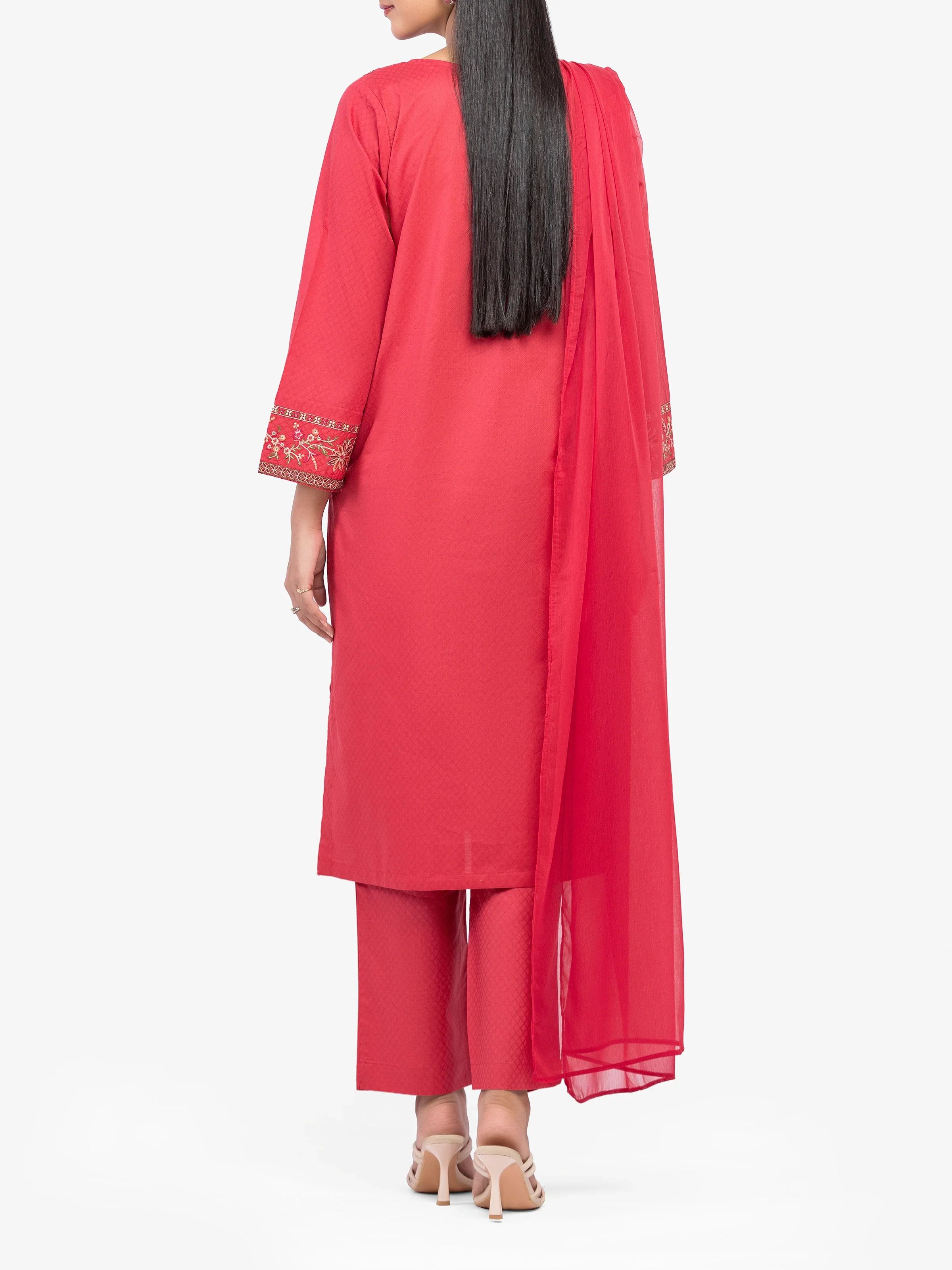 Pret Embroidered Dobby Suit - EWTKE5-81440-3P - Image 5