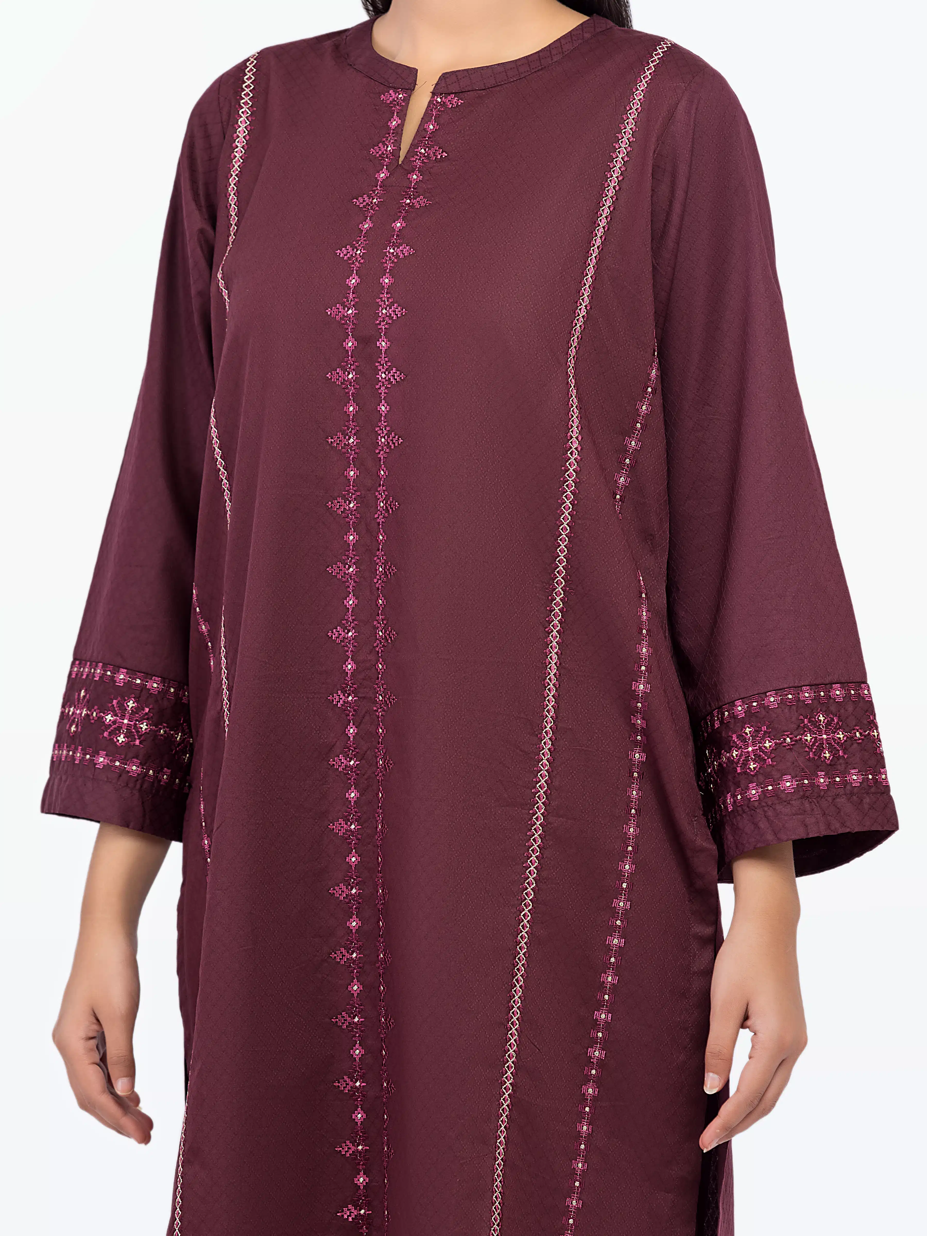 Pret Embroidered Dobby Suit - EWTKE5-81442-3P - Image 3