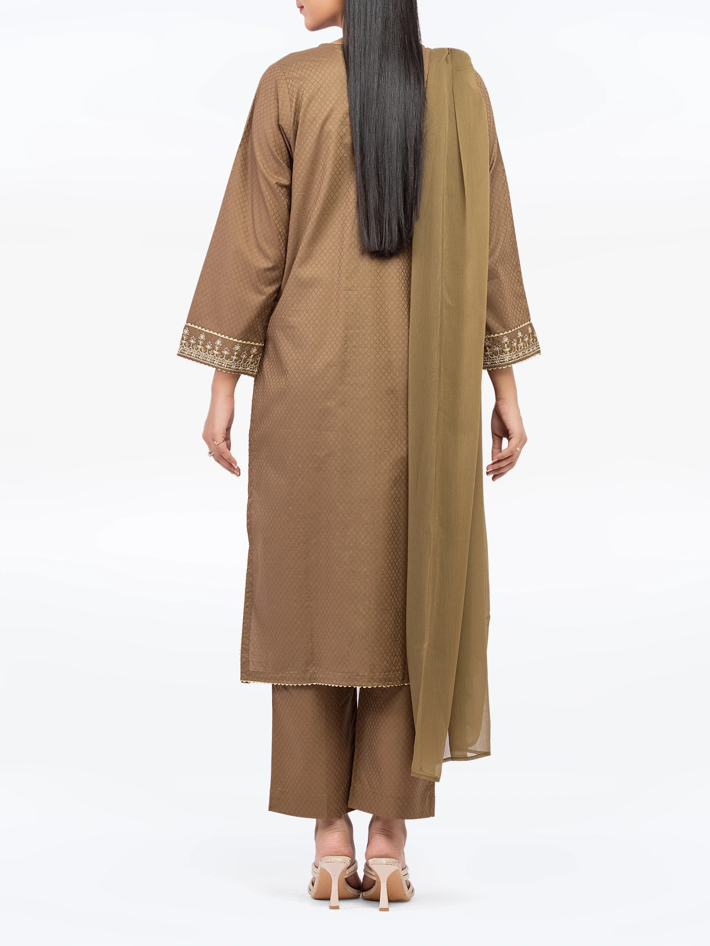 Pret Embroidered Dobby Suit - EWTKE5-81445-3P - Image 6