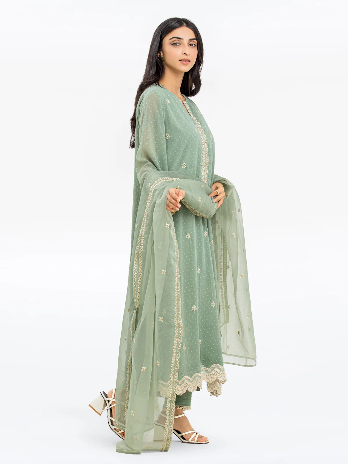 Pret Embroidered Georgette Suit - EWTKE24-69632-3P - Image 3