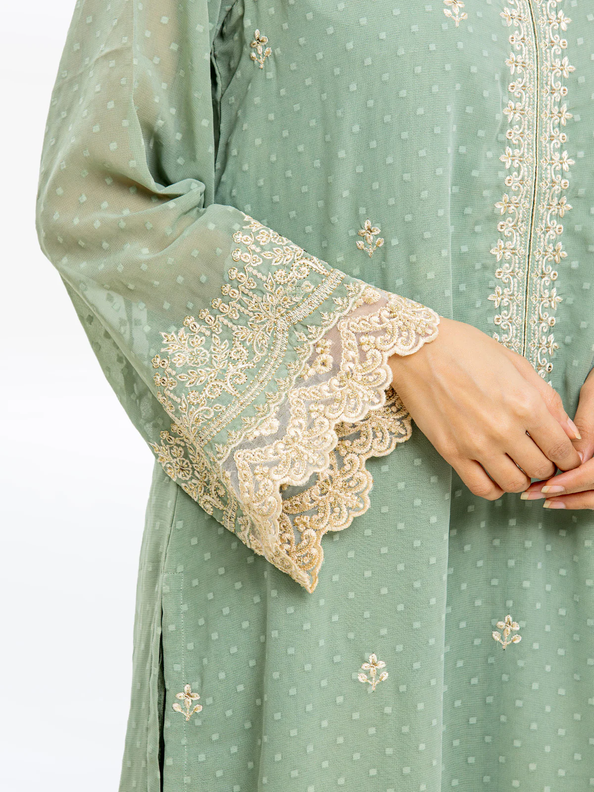 Pret Embroidered Georgette Suit - EWTKE24-69632-3P - Image 5