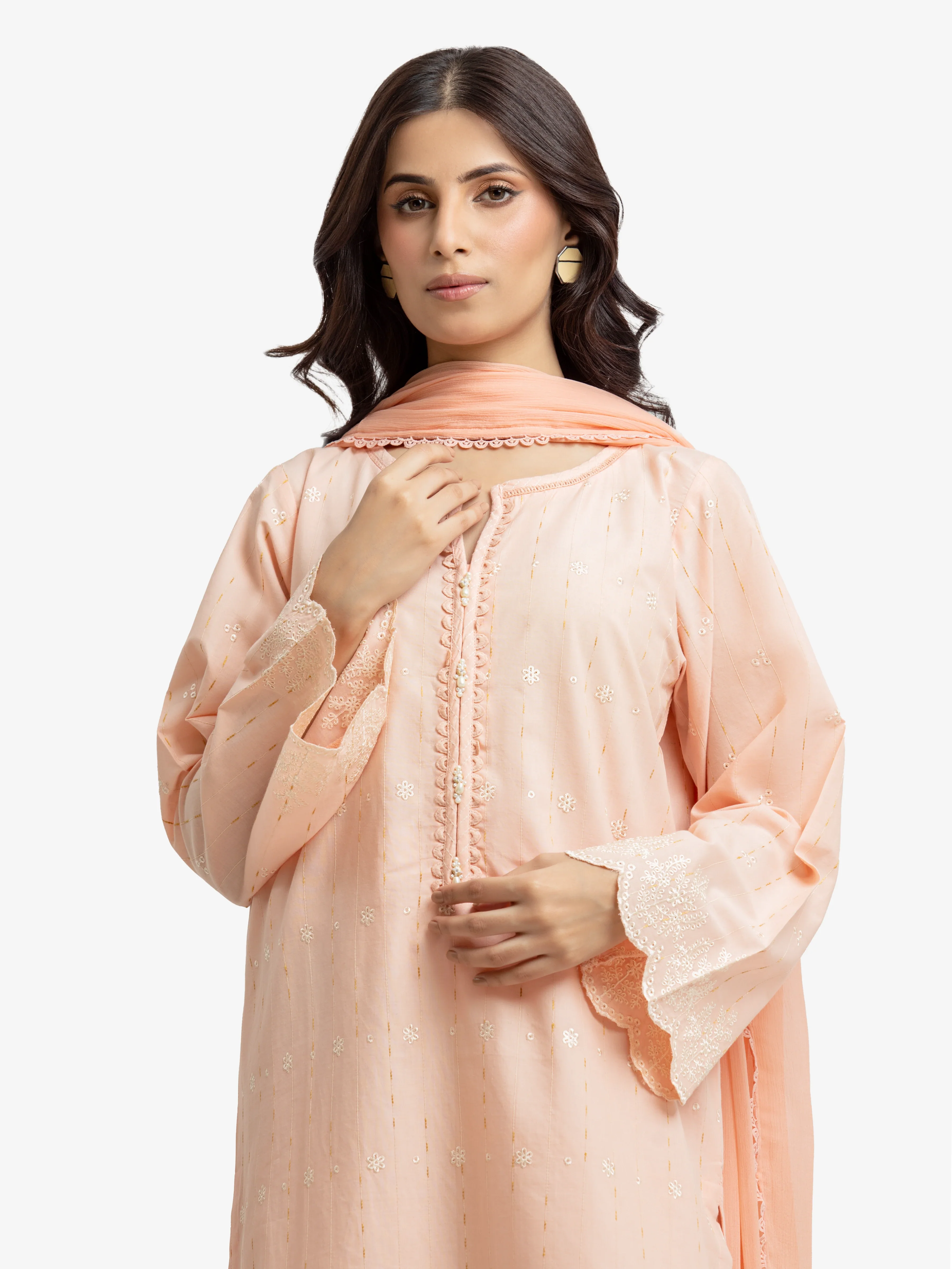 Pret Embroidered Jacquard Suit - EWTKE24-80100-3P