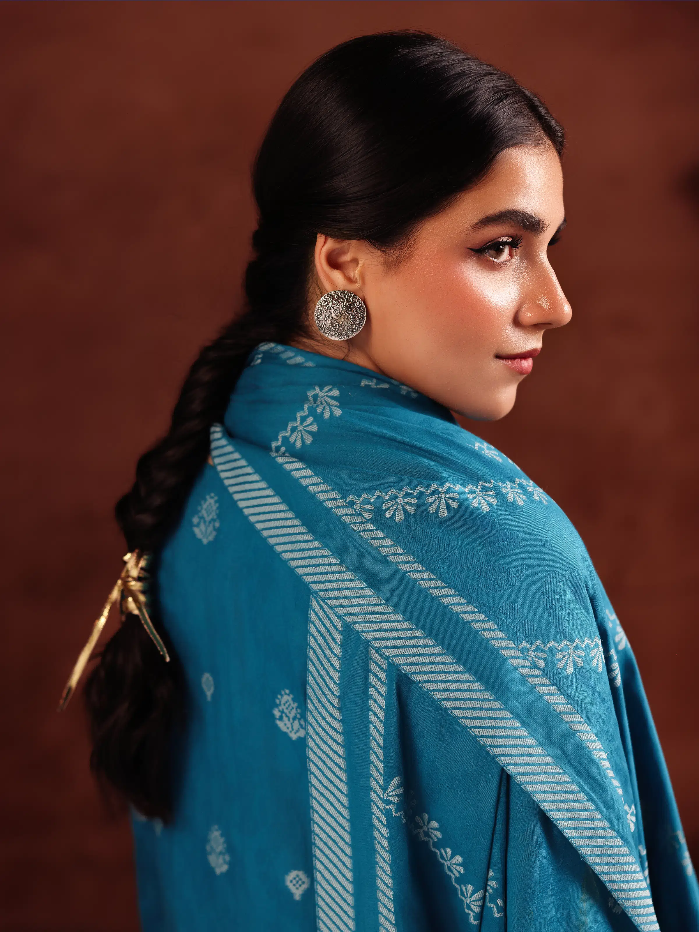 Pret Embroidered Jacquard Suit - EWTKE5-81087-3P - Image 4