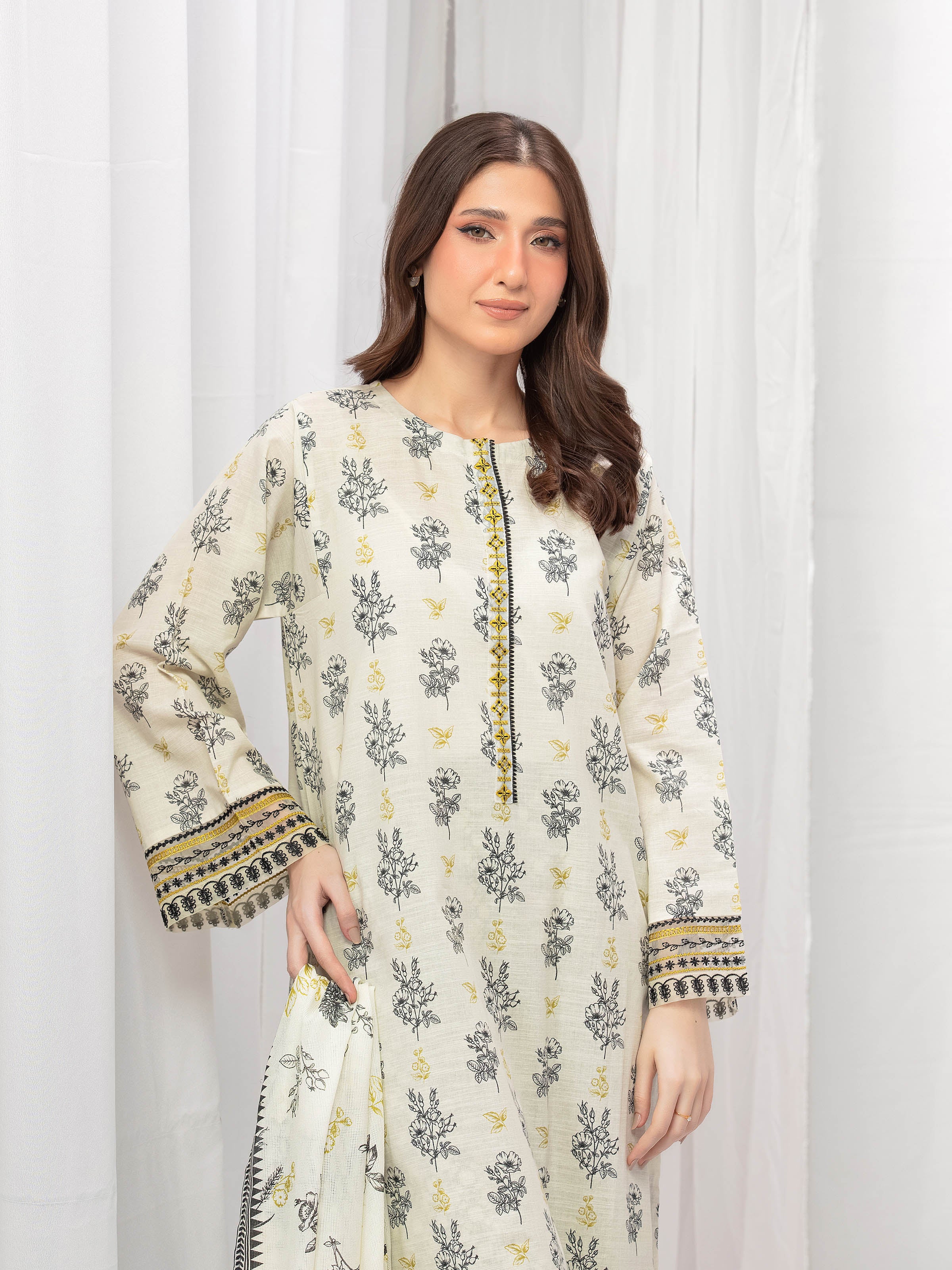 Pret Embroidered Khaddar Suit - EWTKE24-81320-3P - Image 2