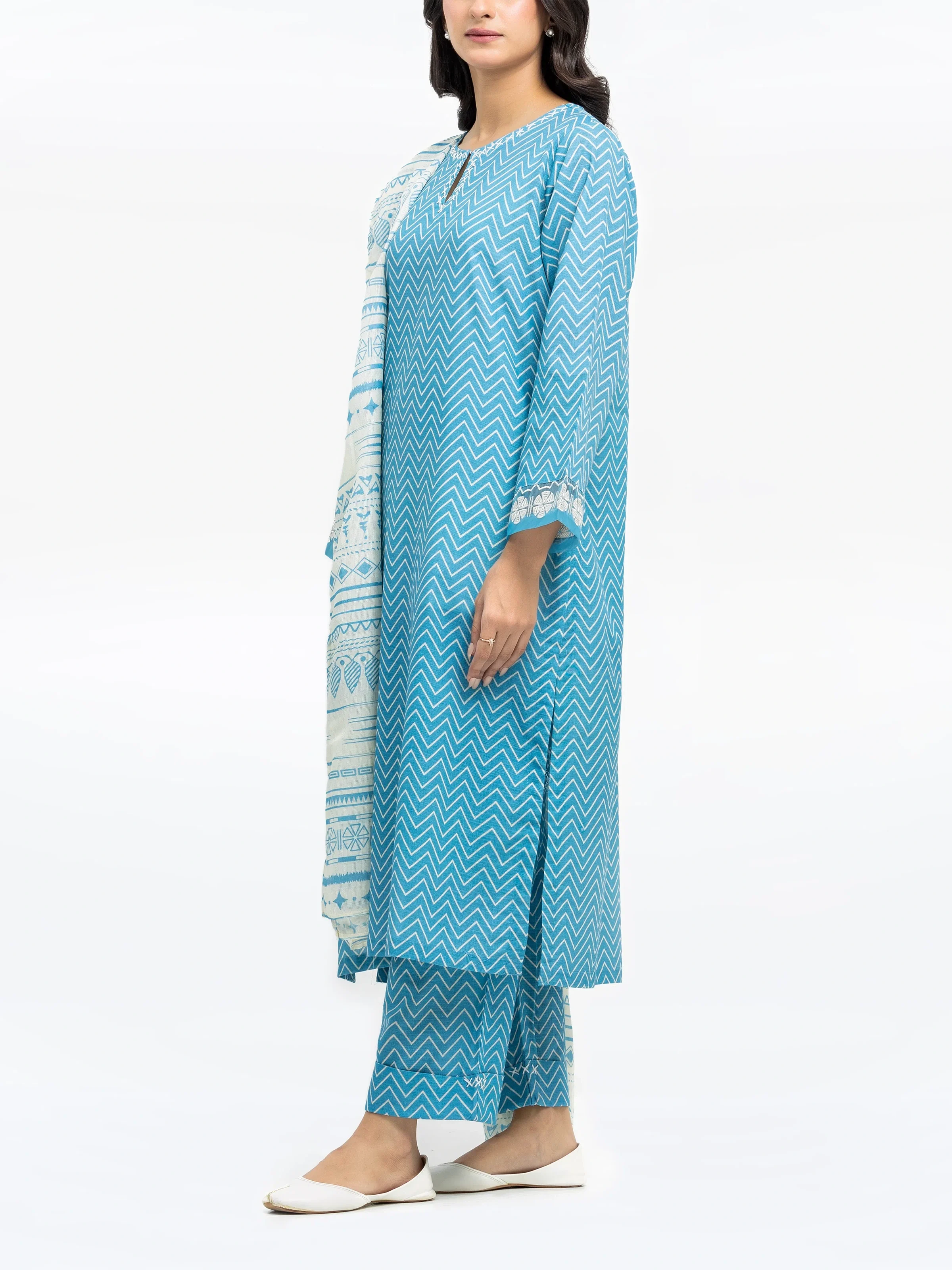 Pret Embroidered Khaddar Suit - EWTKE24-81358-3P - Image 6