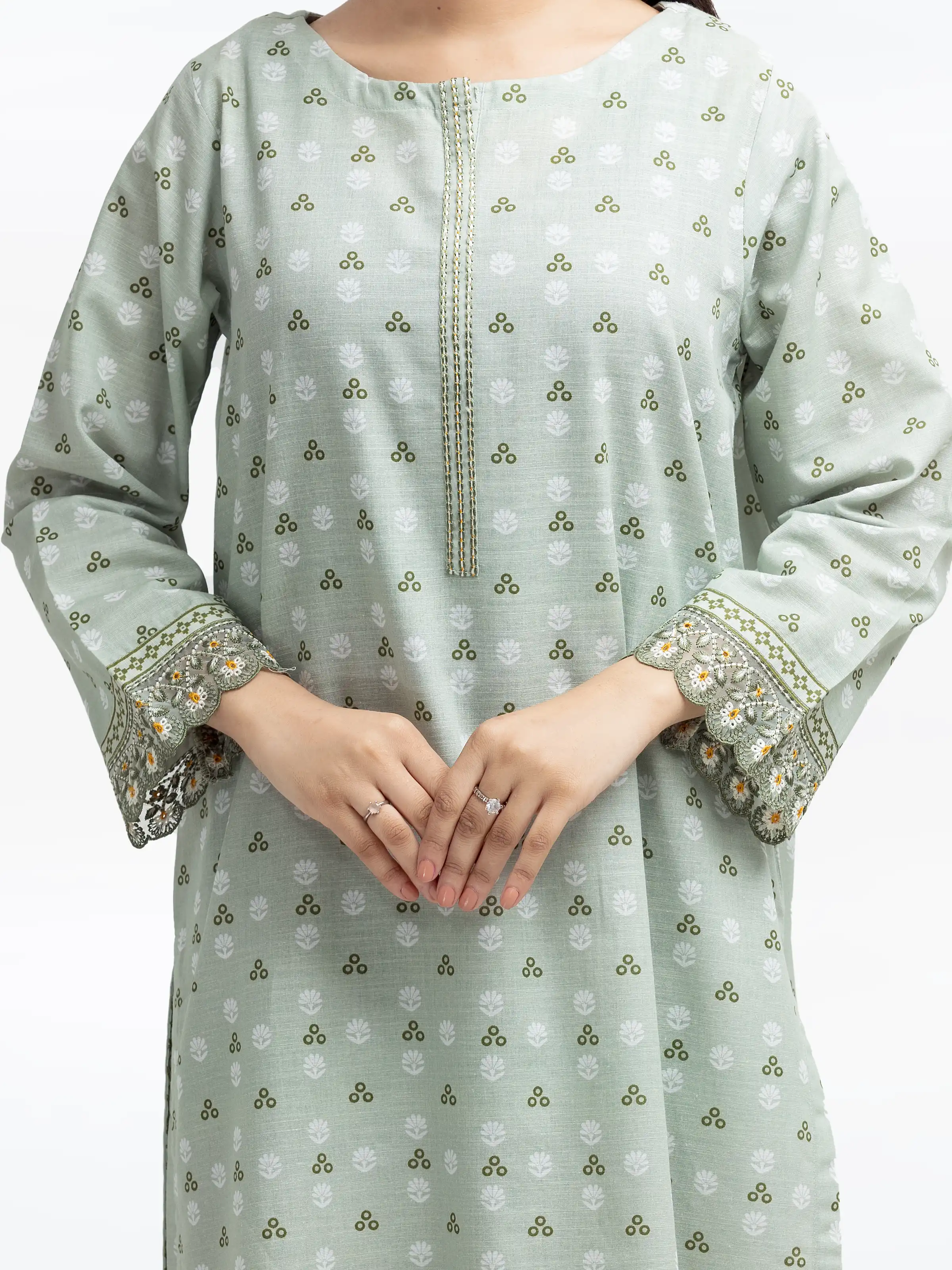 Pret Embroidered Khaddar Suit - EWTKE24-81363-3P - Image 4