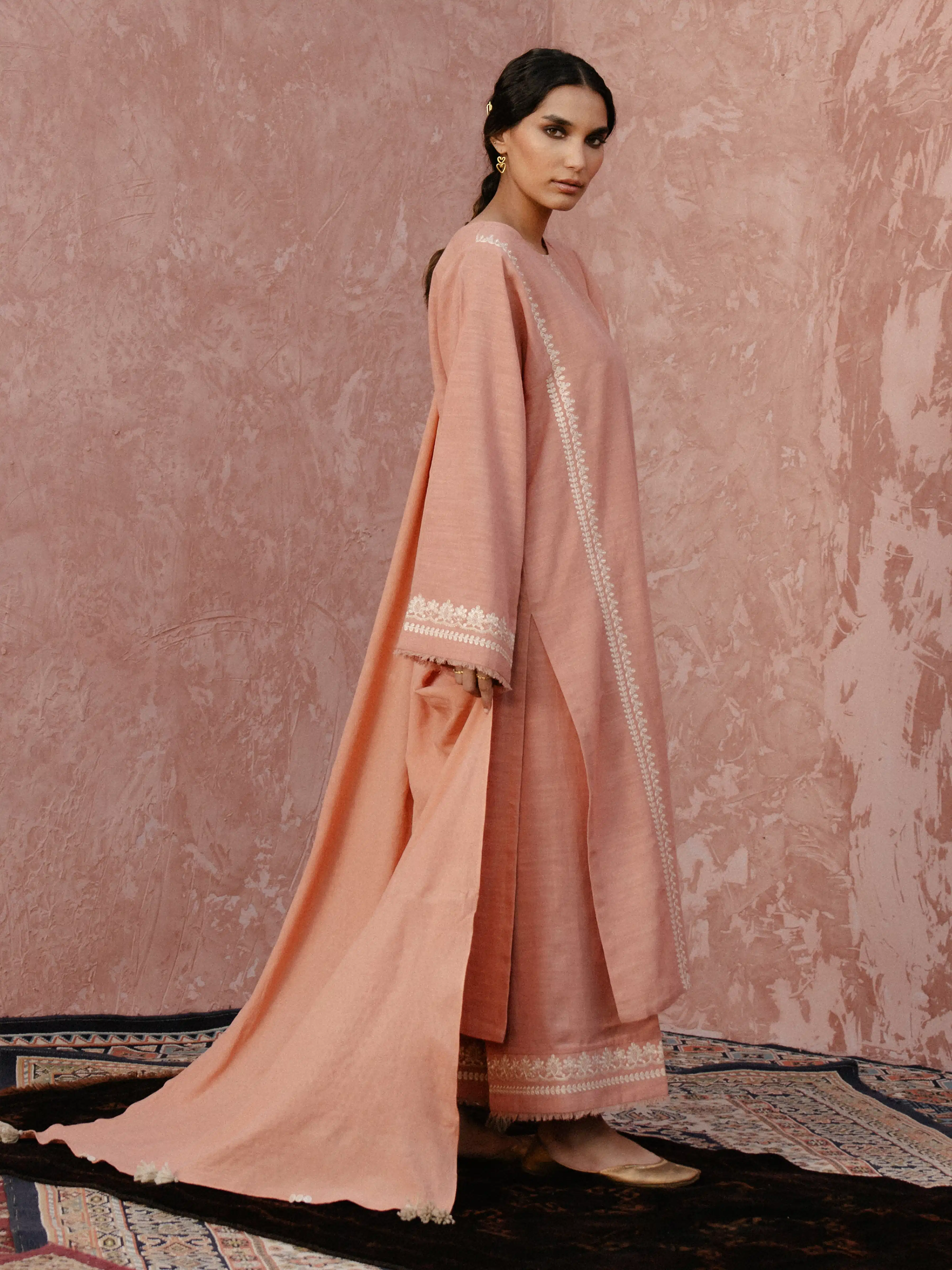Pret Embroidered Khaddar Suit - EWTKE24-81366-3P - Image 2