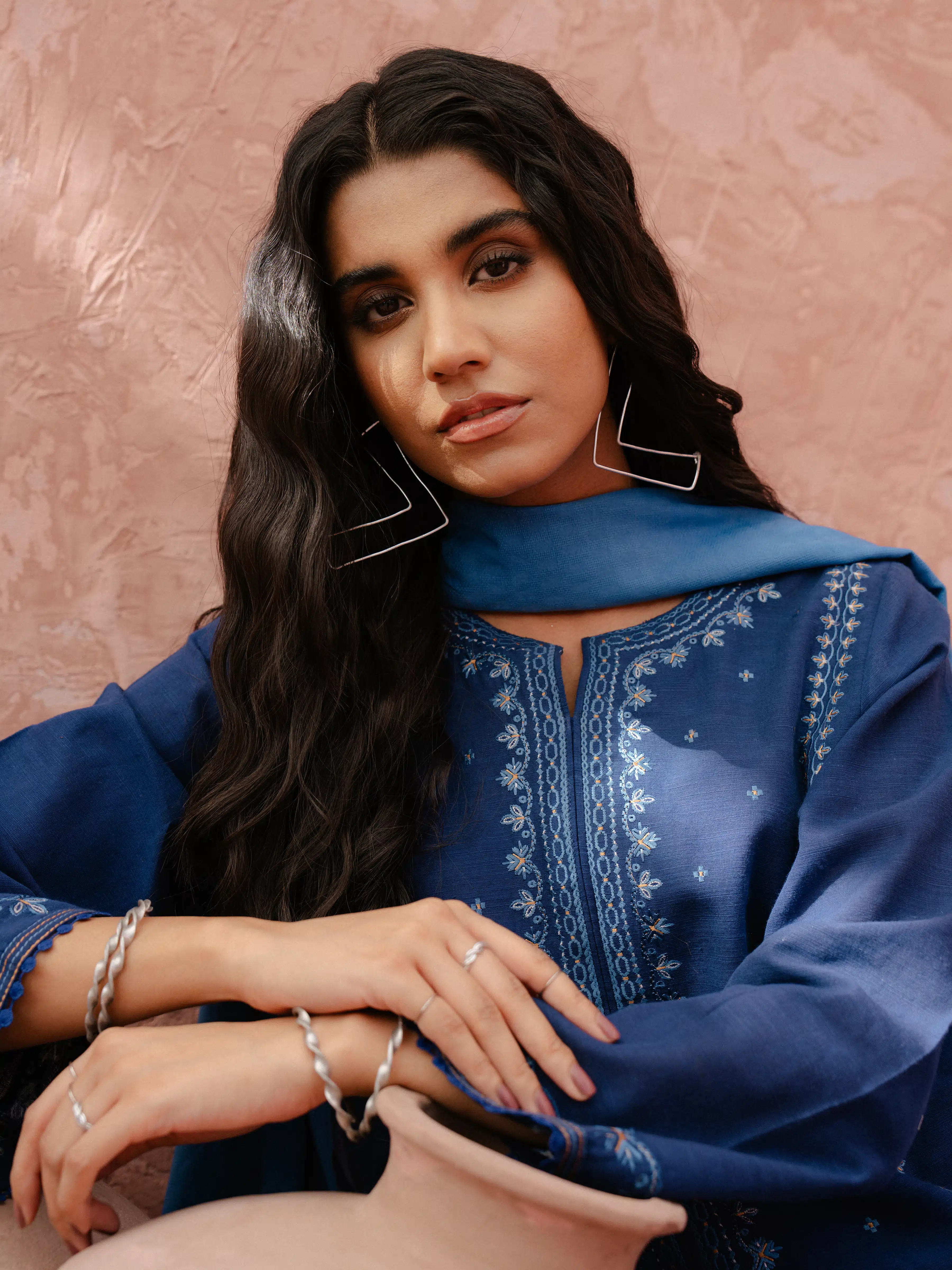 Pret Embroidered Khaddar Suit - EWTKE24-81367-3P - Image 3