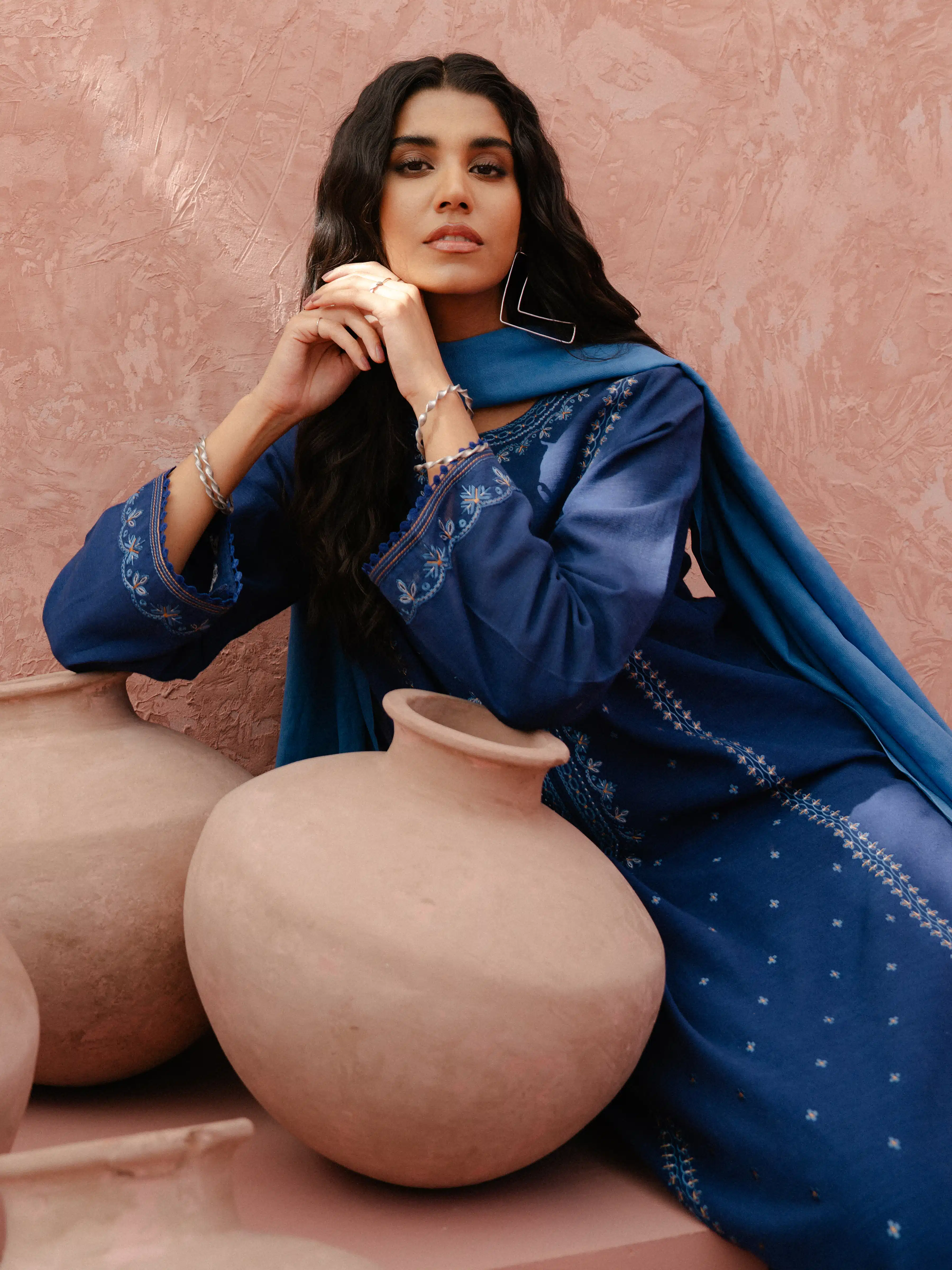 Pret Embroidered Khaddar Suit - EWTKE24-81367-3P - Image 4